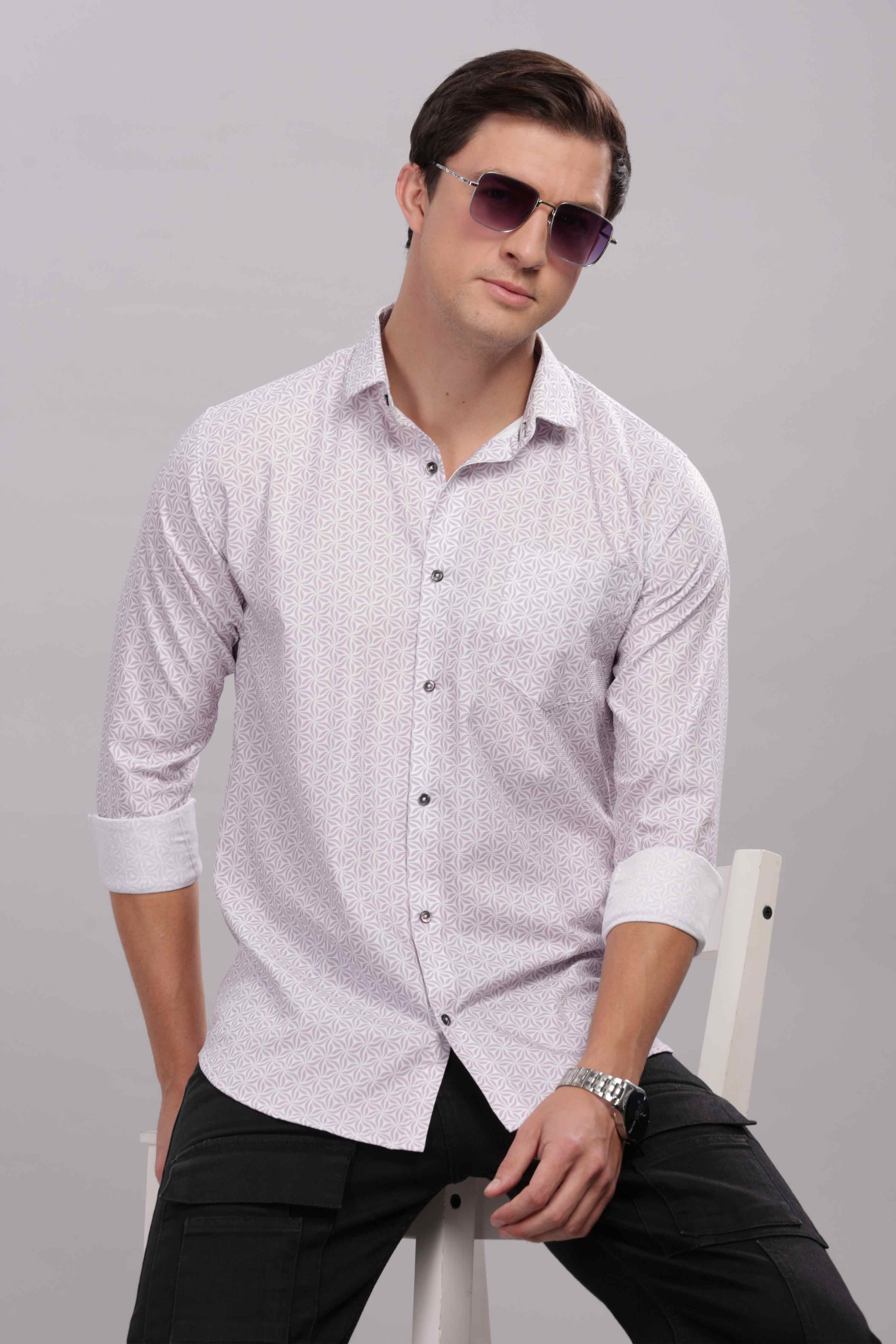 Floral Tessellation Printed Shirt