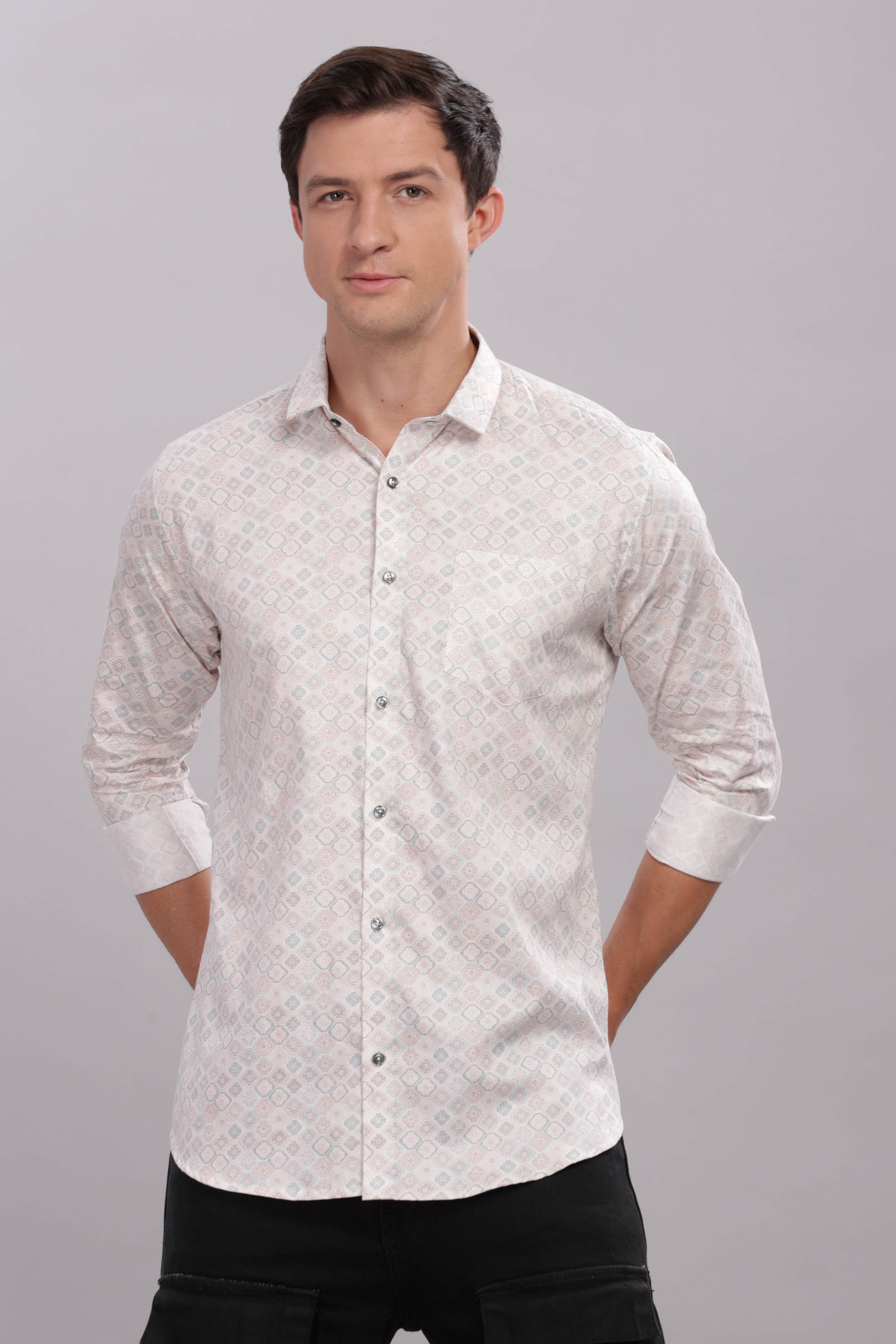 Calico Pattern Printed Shirt