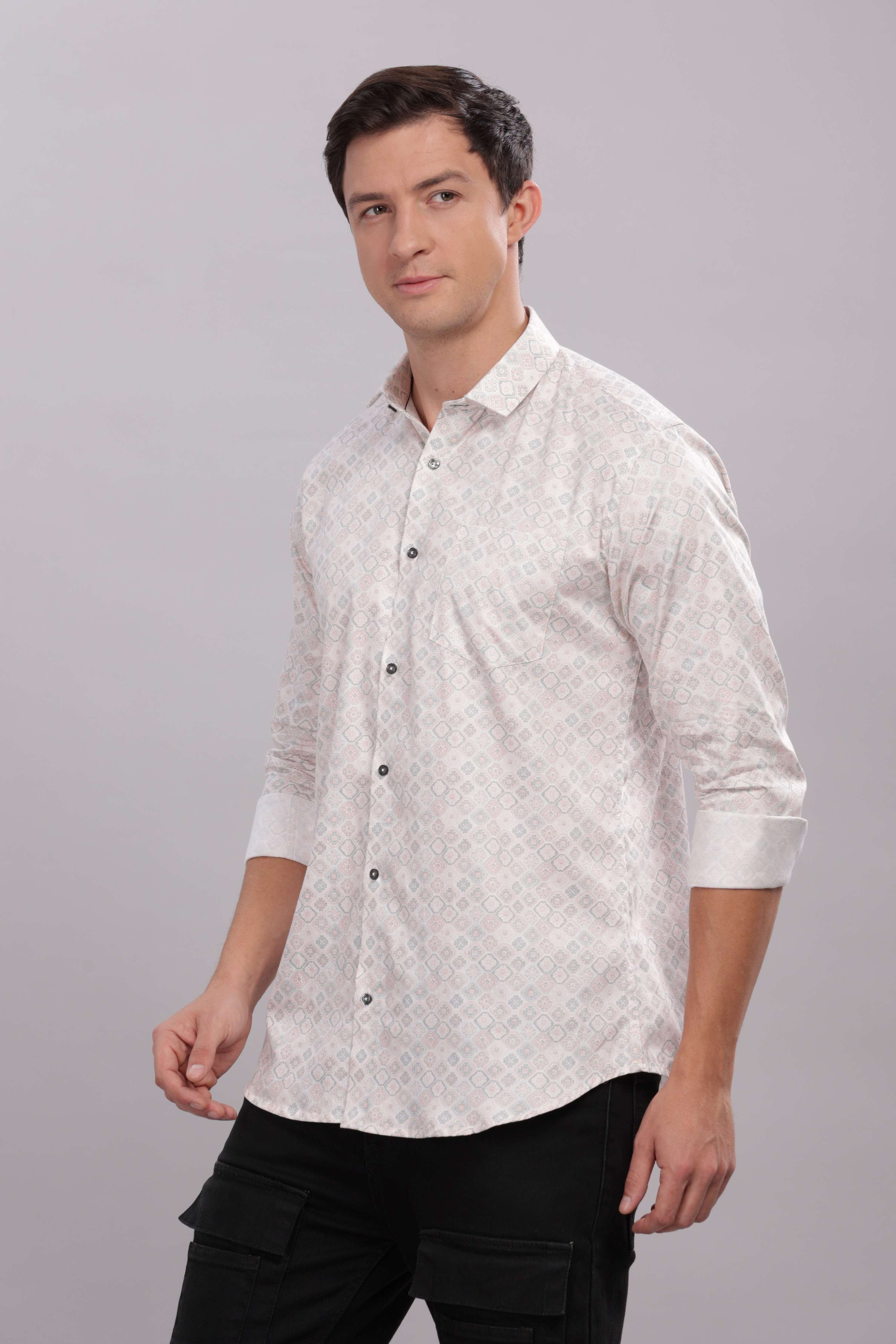 Calico Pattern Printed Shirt