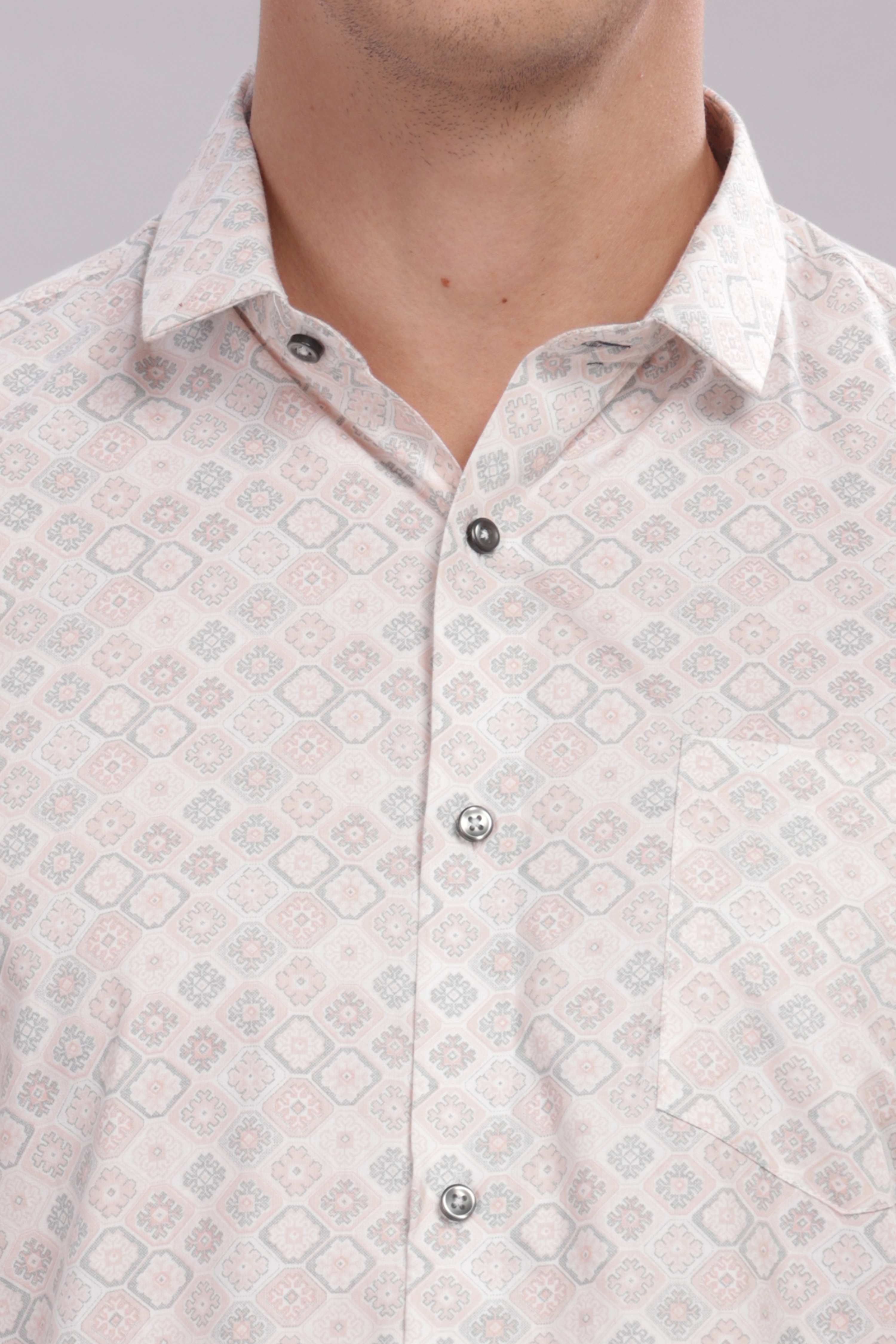 Calico Pattern Printed Shirt