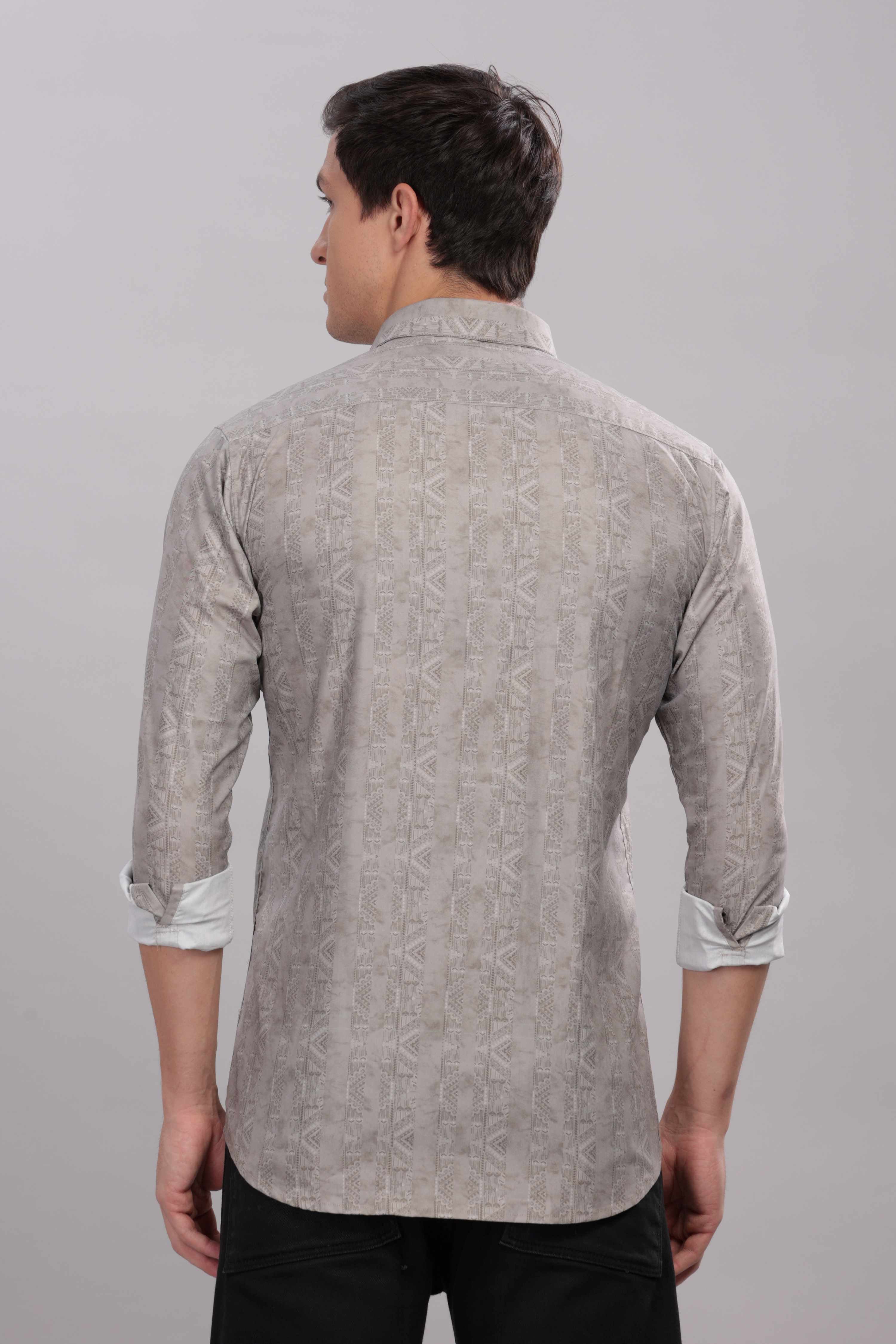 Geometric Angular Design Printed Shirt