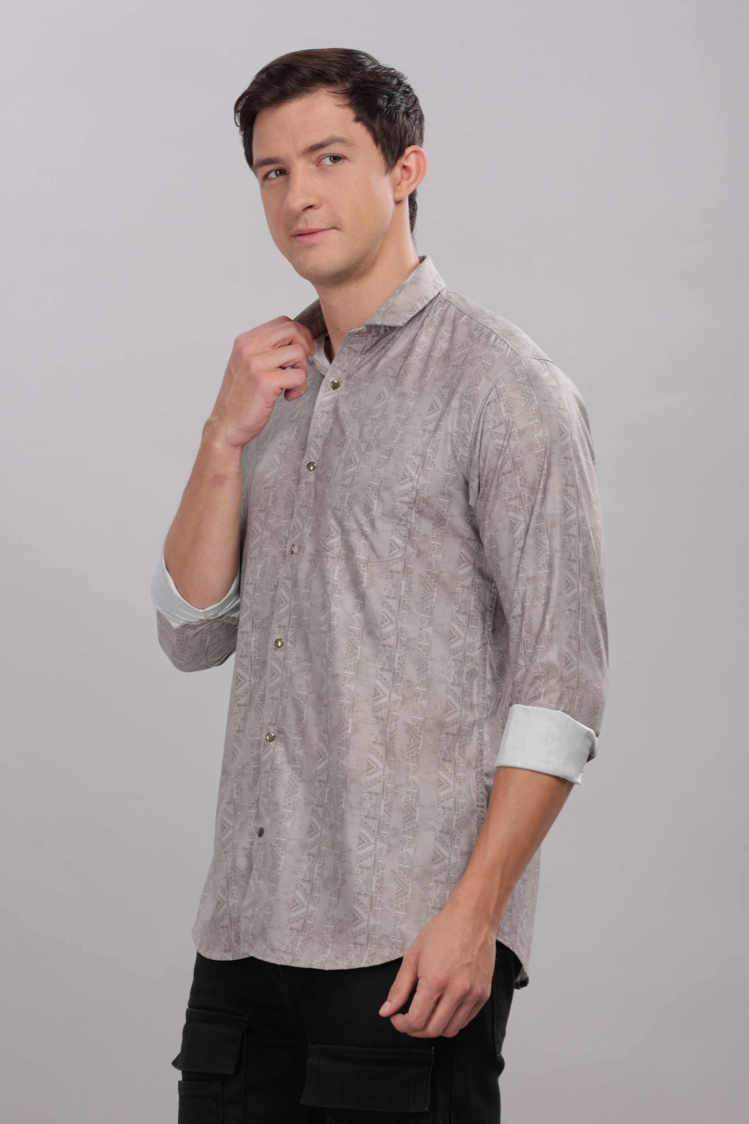 Geometric Angular Design Printed Shirt