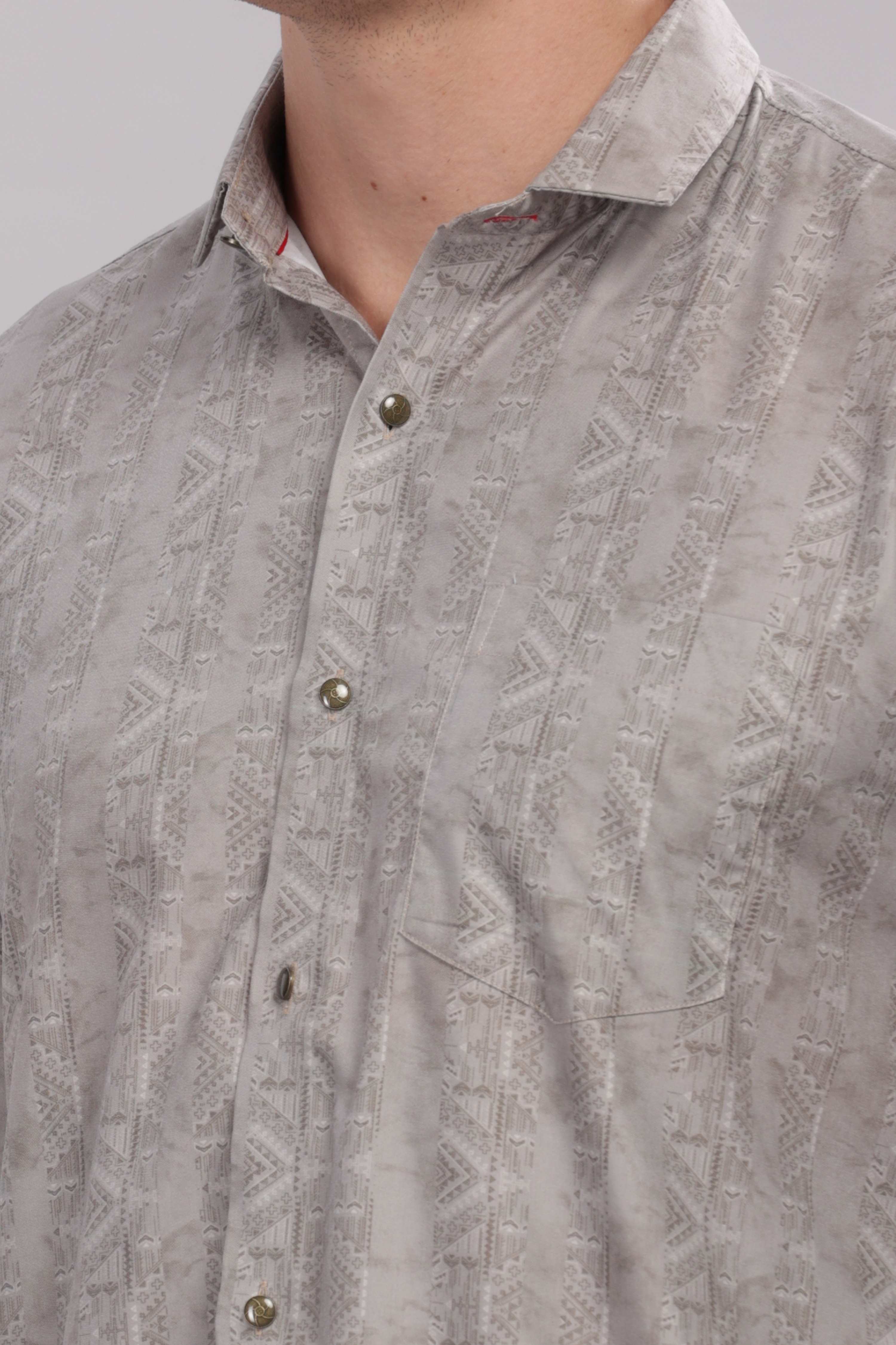 Geometric Angular Design Printed Shirt