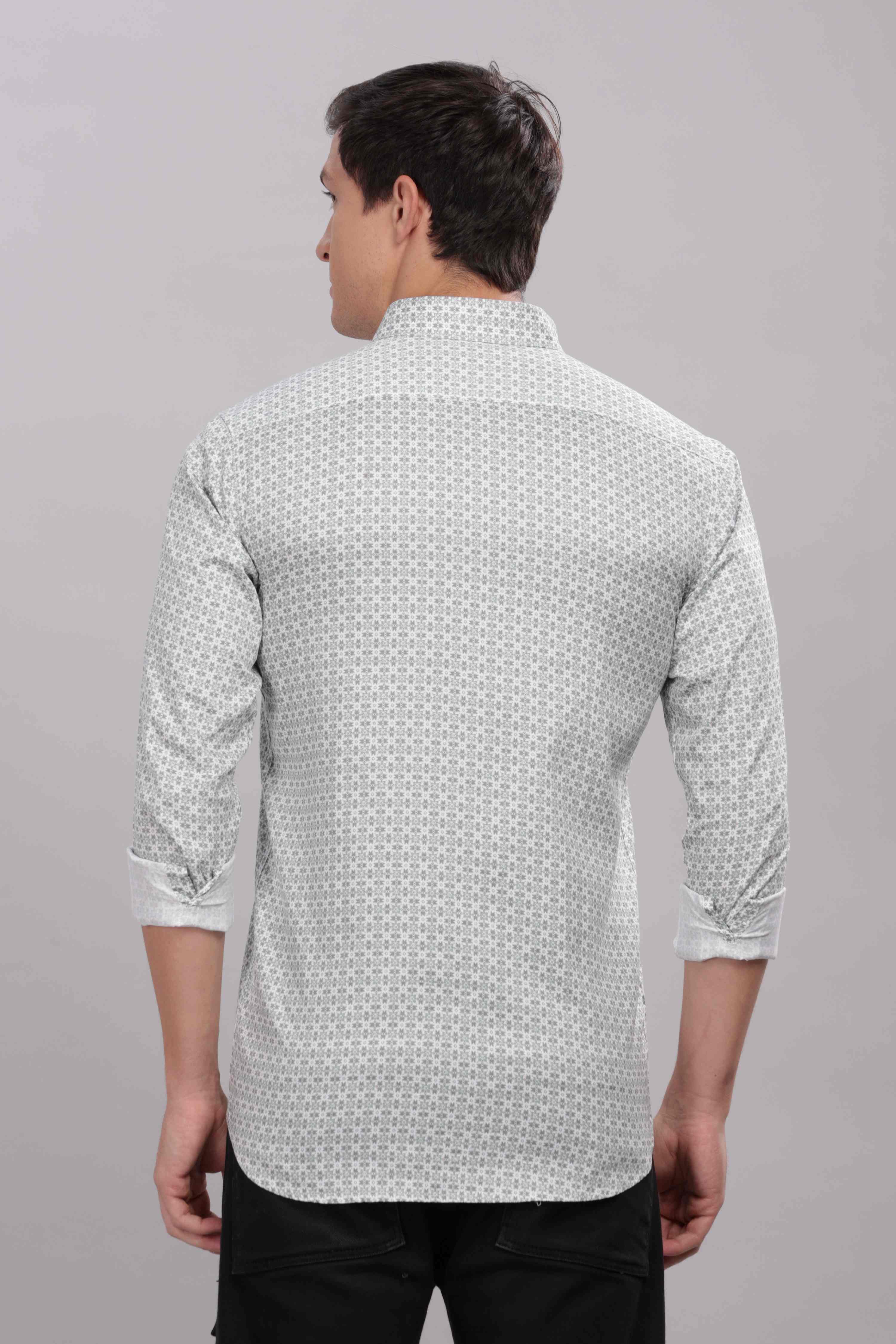 Micro Geometric Printed Shirt