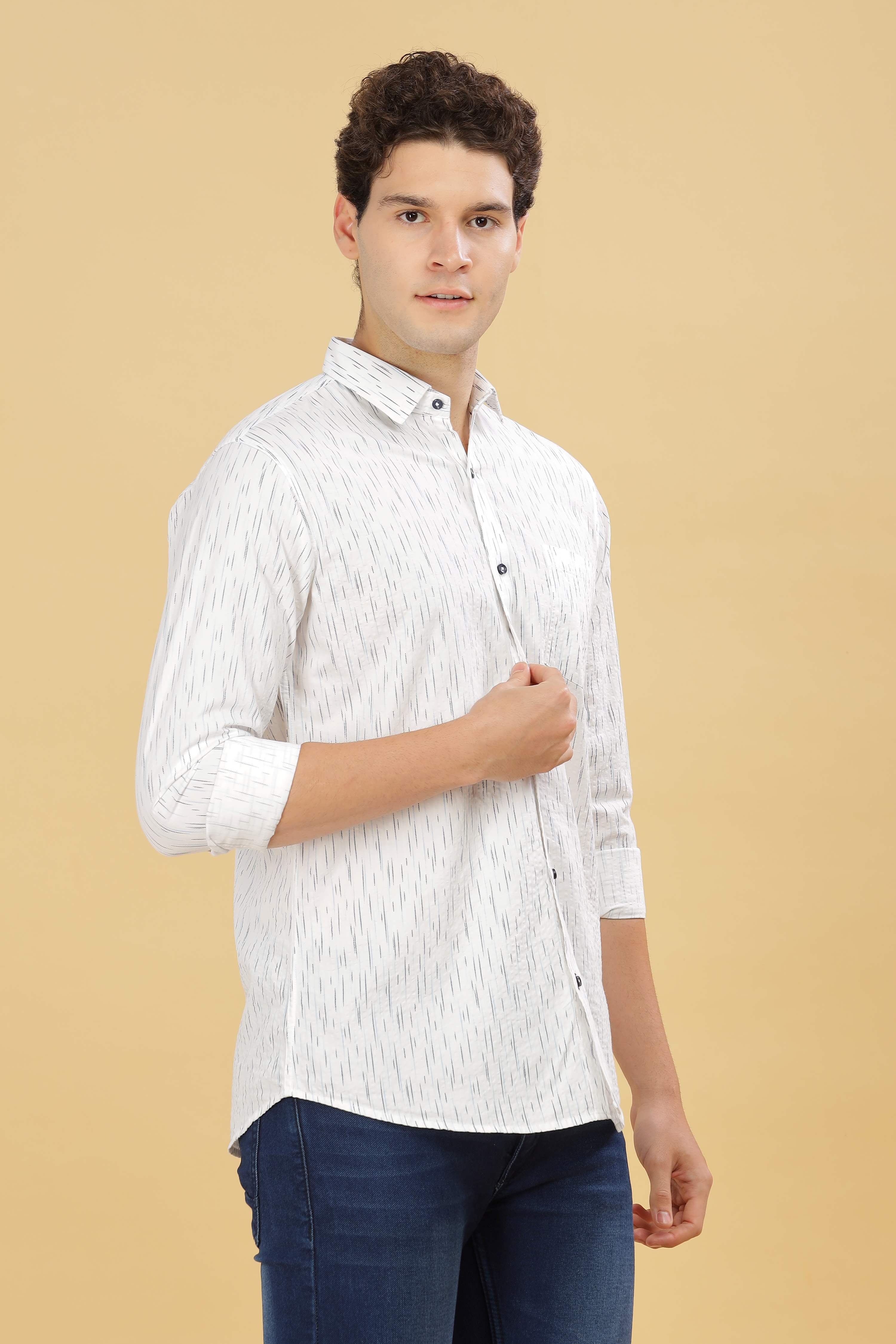 Abstract Printed White shirt
