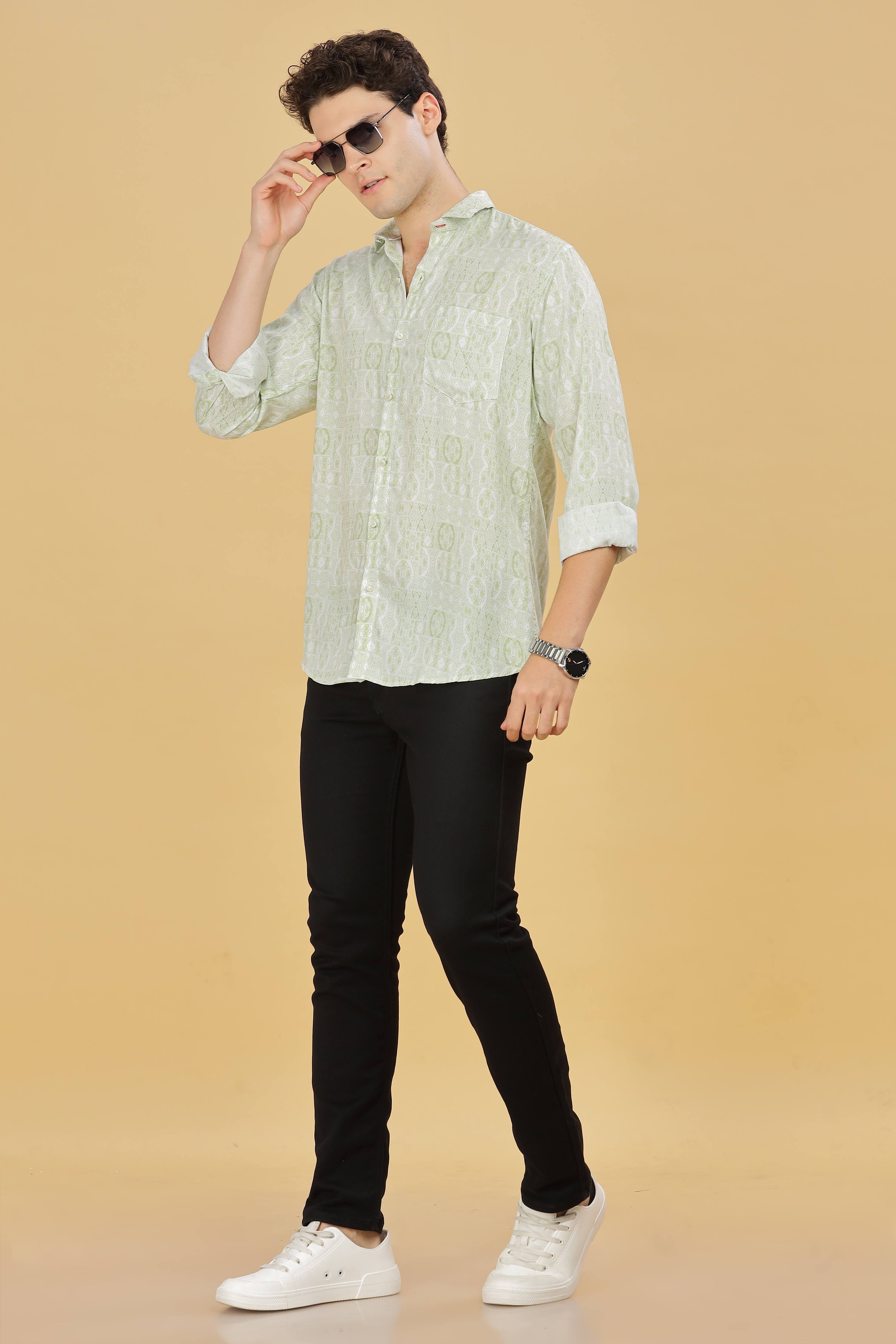 Self Designer Printed Shirt