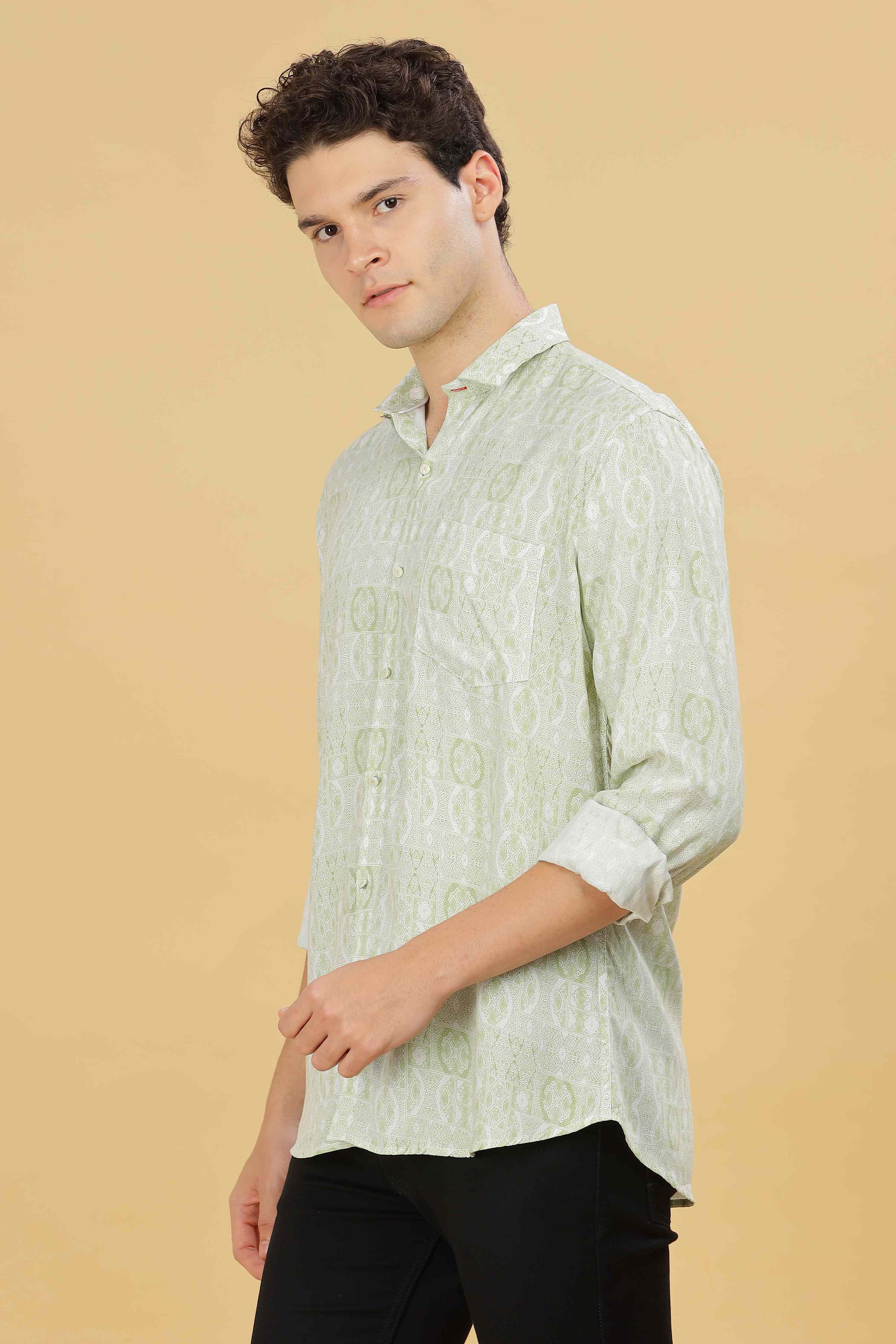 Self Designer Printed Shirt