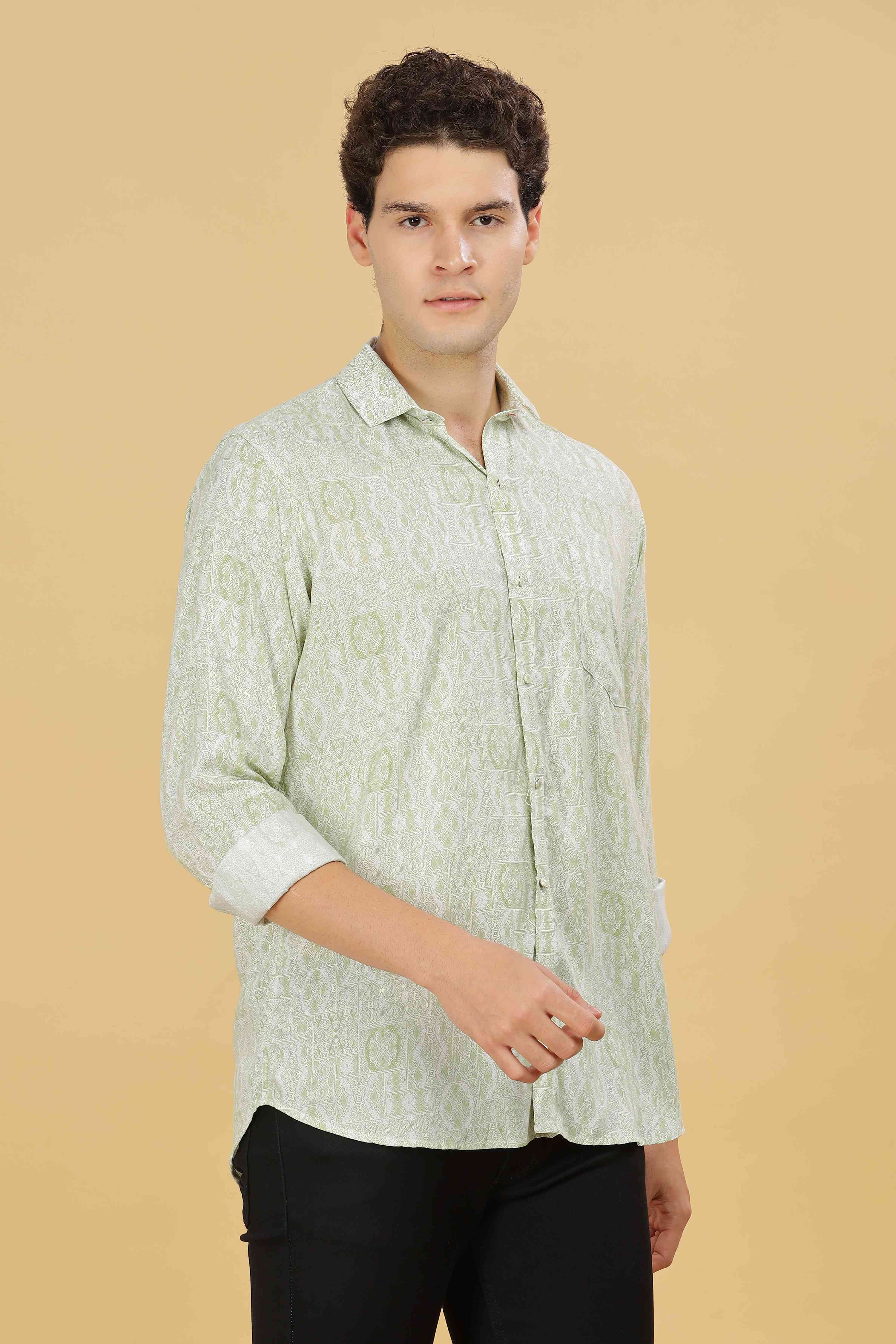 Self Designer Printed Shirt