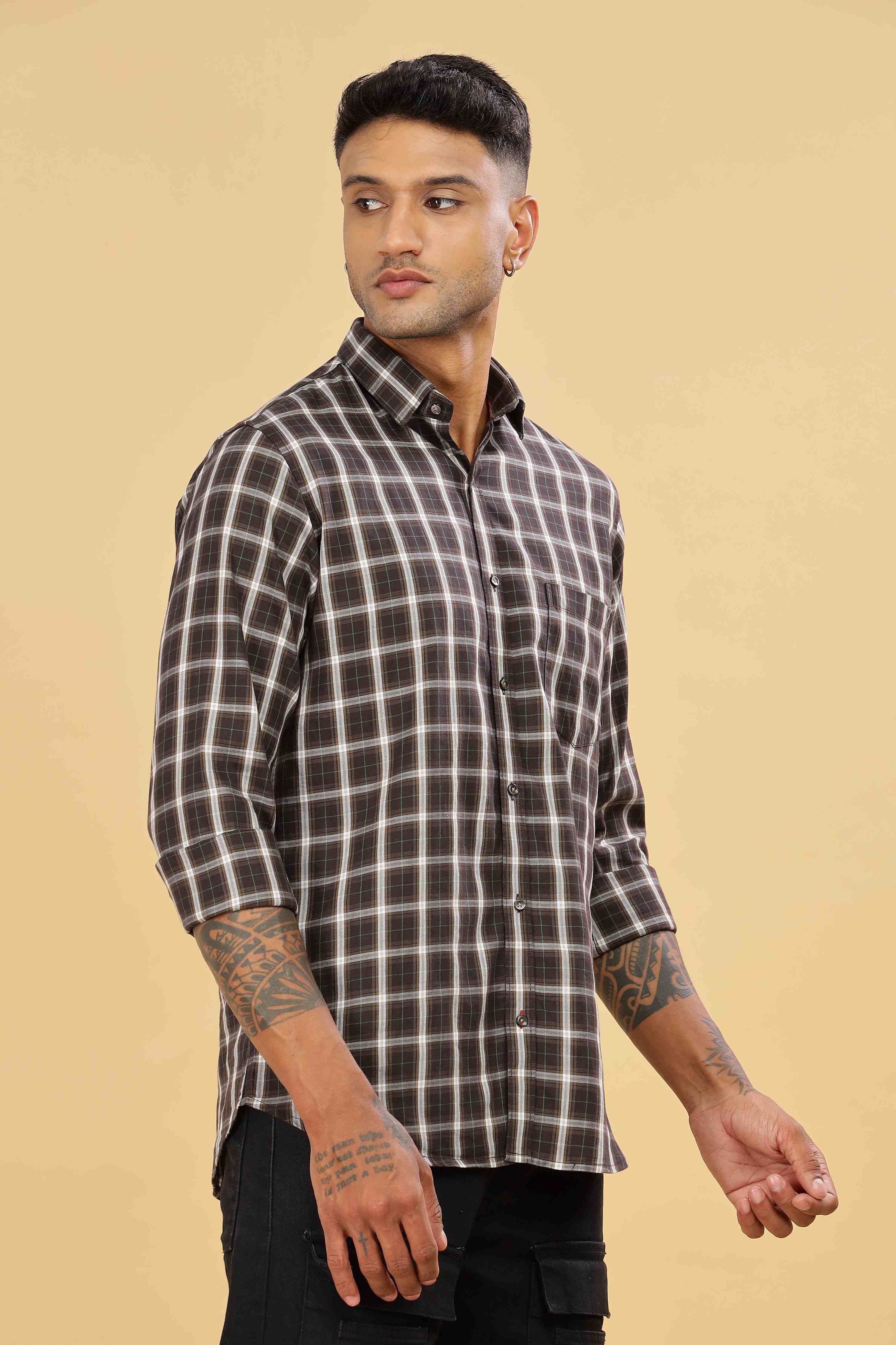 Brown Checks Shirt
