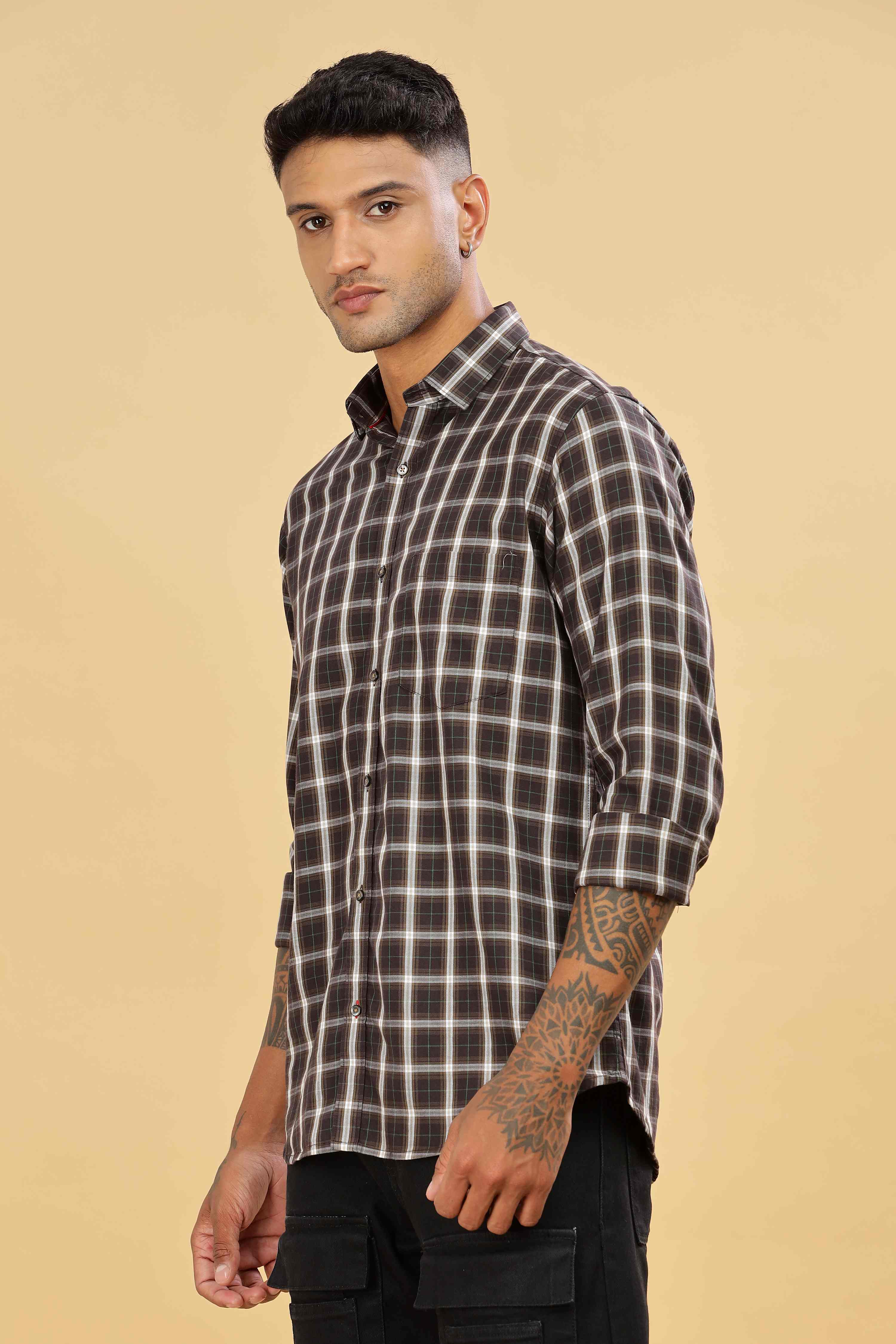Brown Checks Shirt