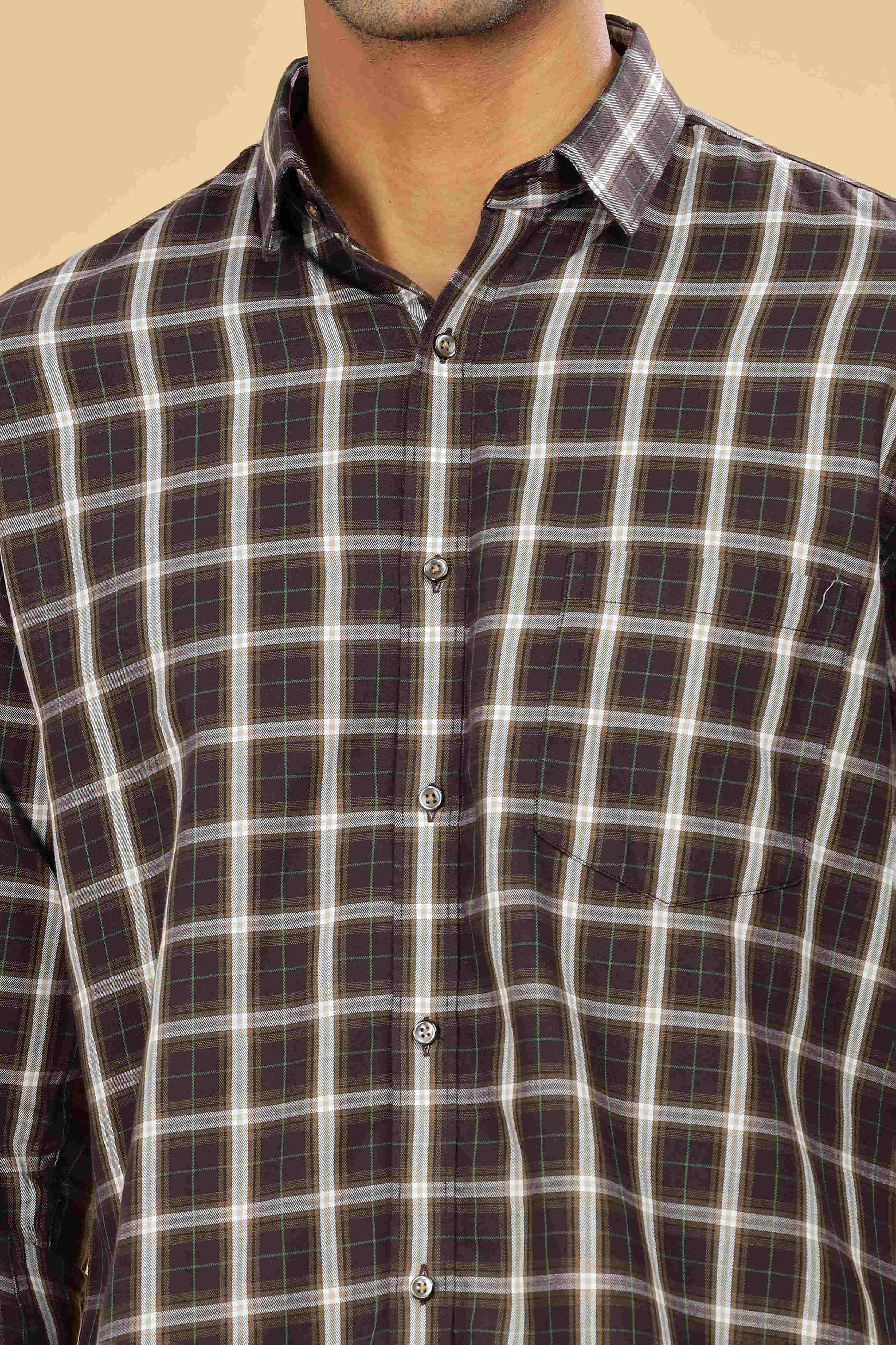 Brown Checks Shirt