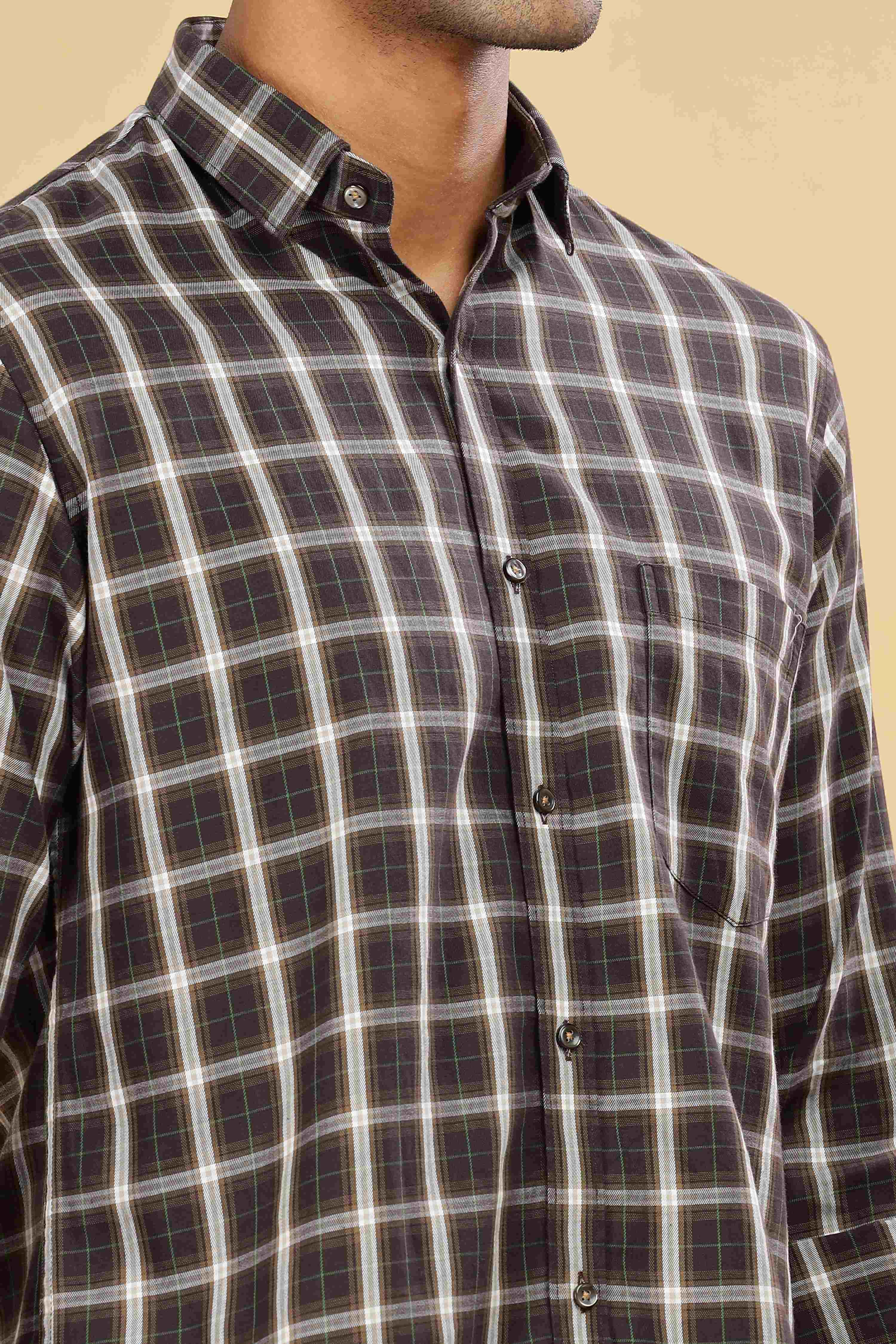 Brown Checks Shirt