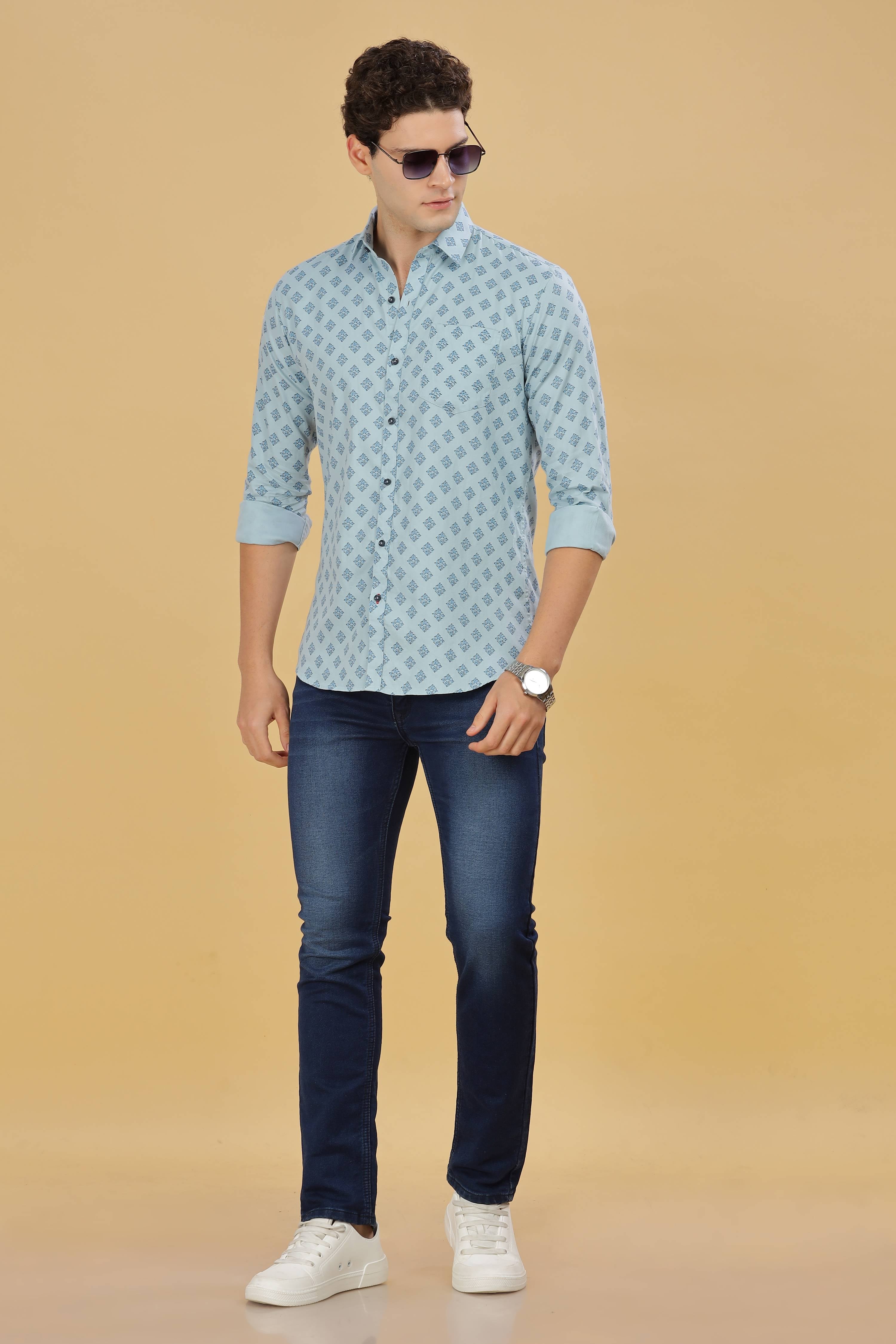 Square Designer Printed Shirt
