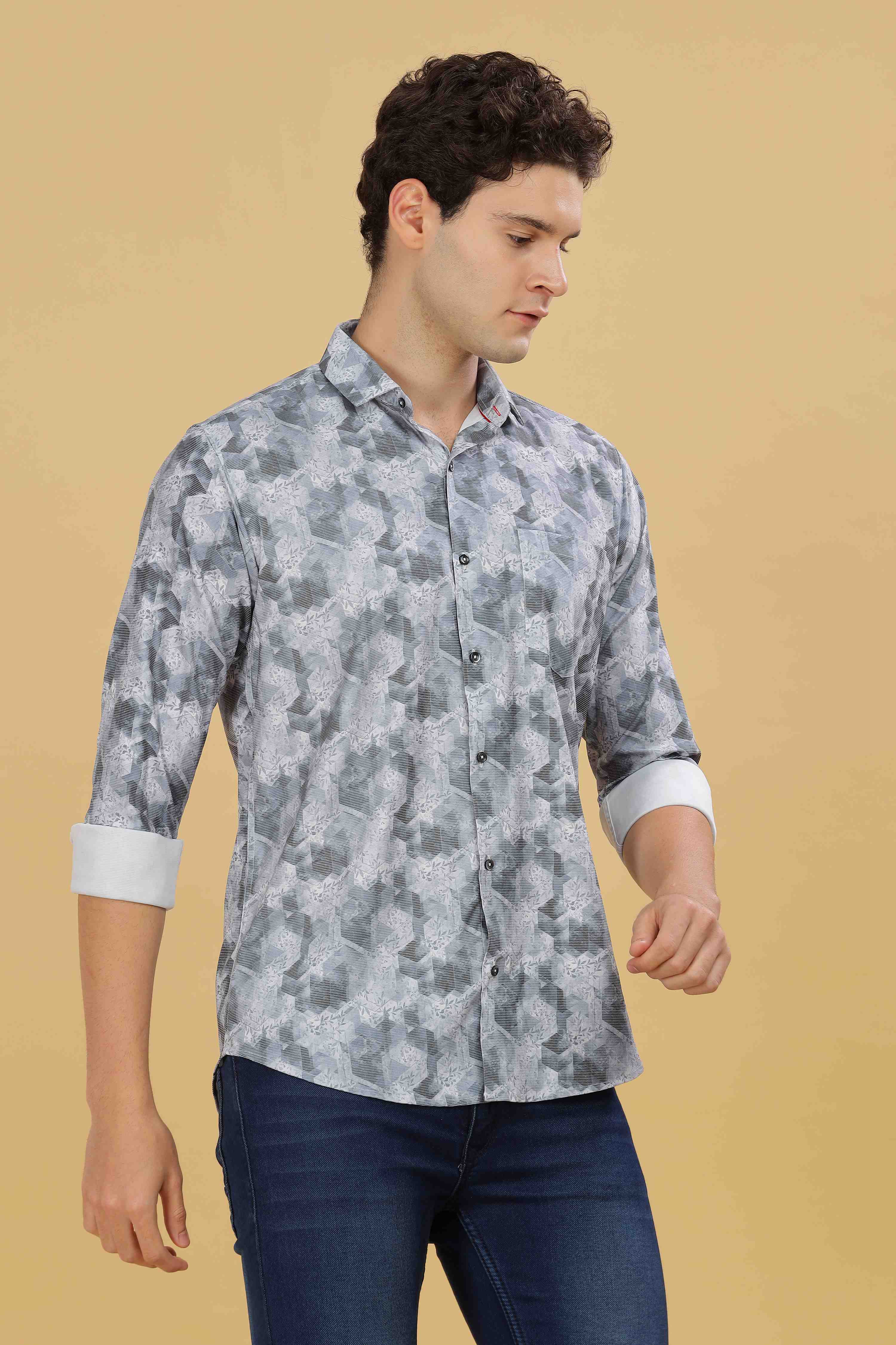 Cubic Floral Designer Shirt