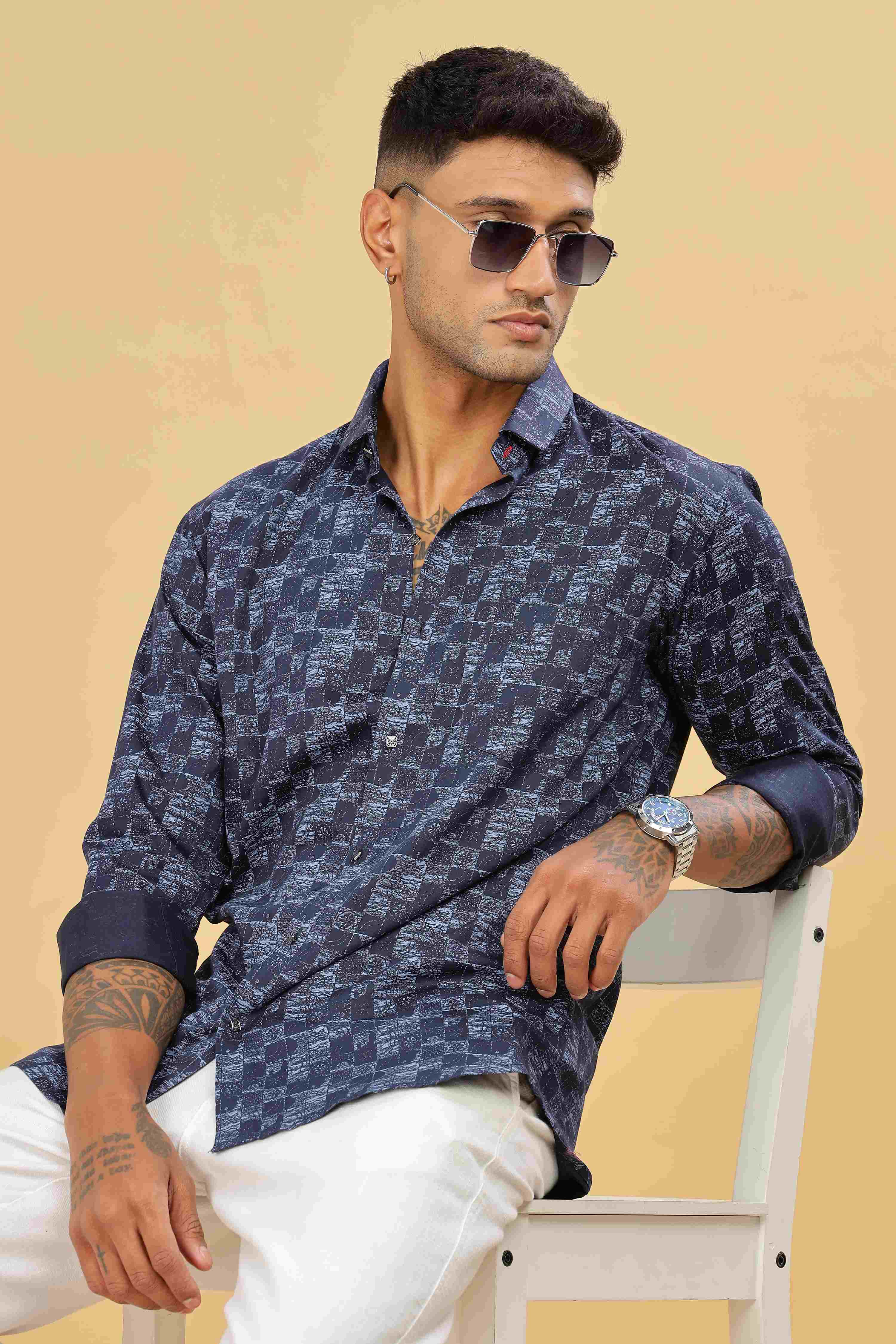 Checkmark Graphic Design Printed Shirt
