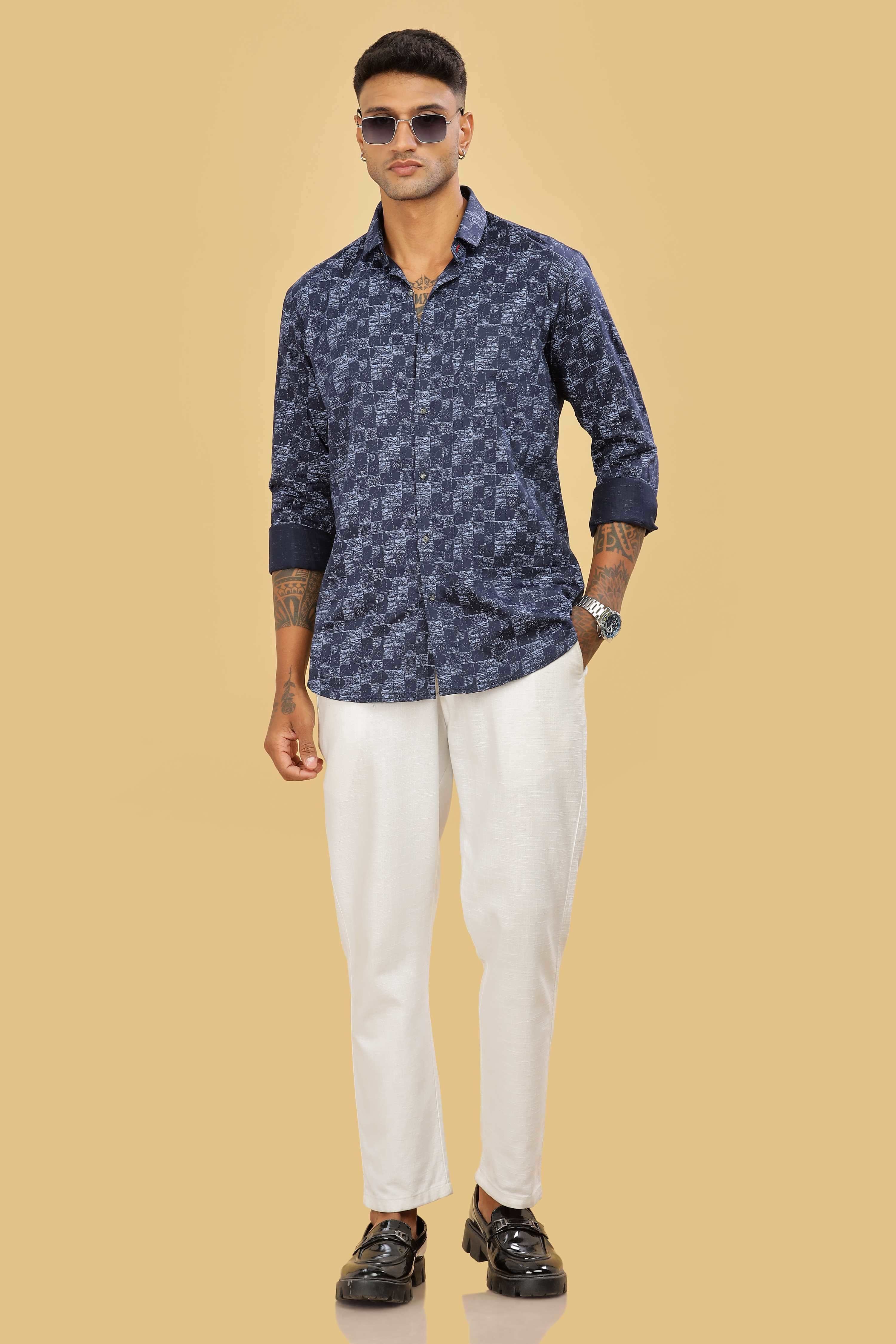 Checkmark Graphic Design Printed Shirt