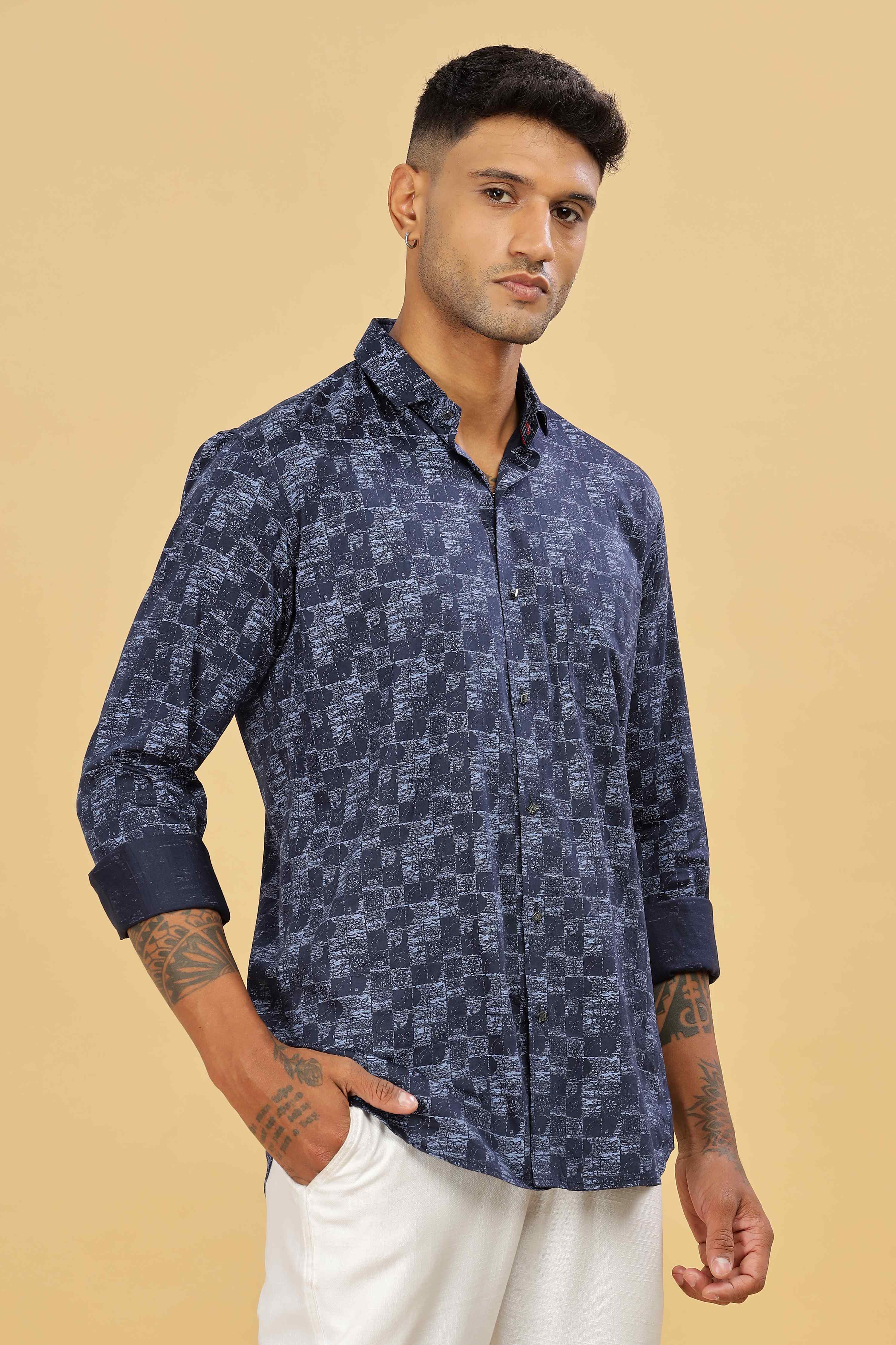 Checkmark Graphic Design Printed Shirt