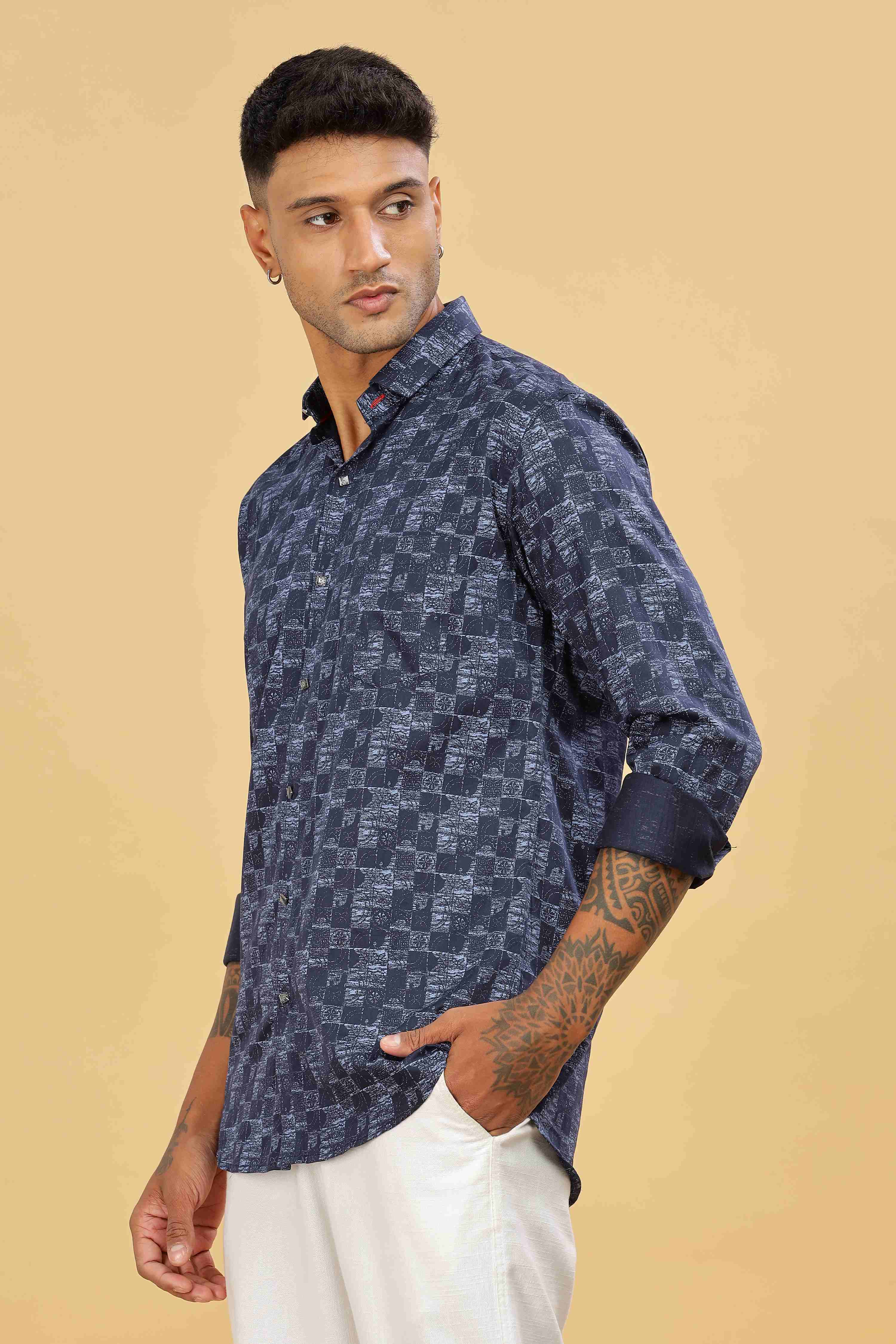 Checkmark Graphic Design Printed Shirt