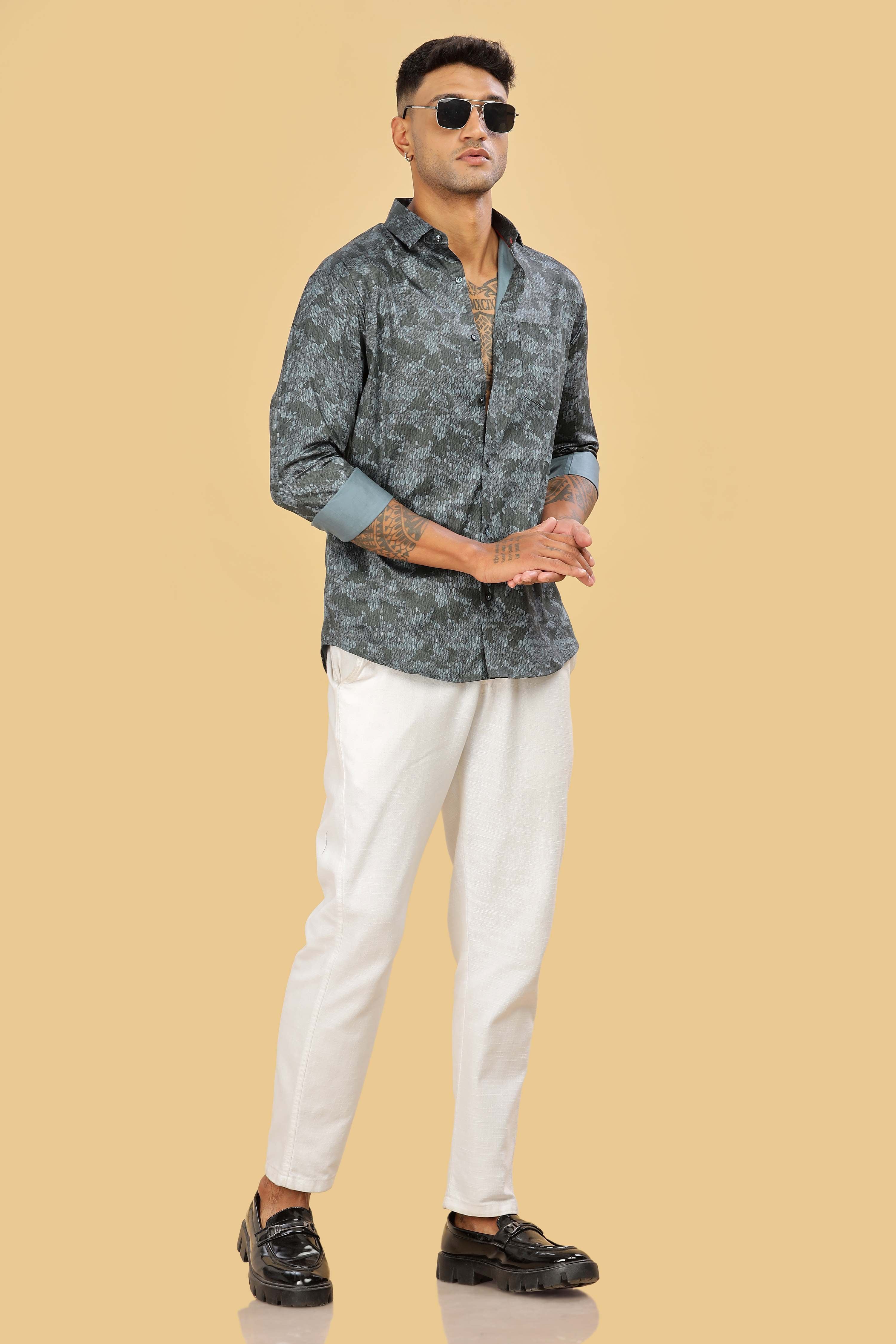 Cubic Design Printed Shirt
