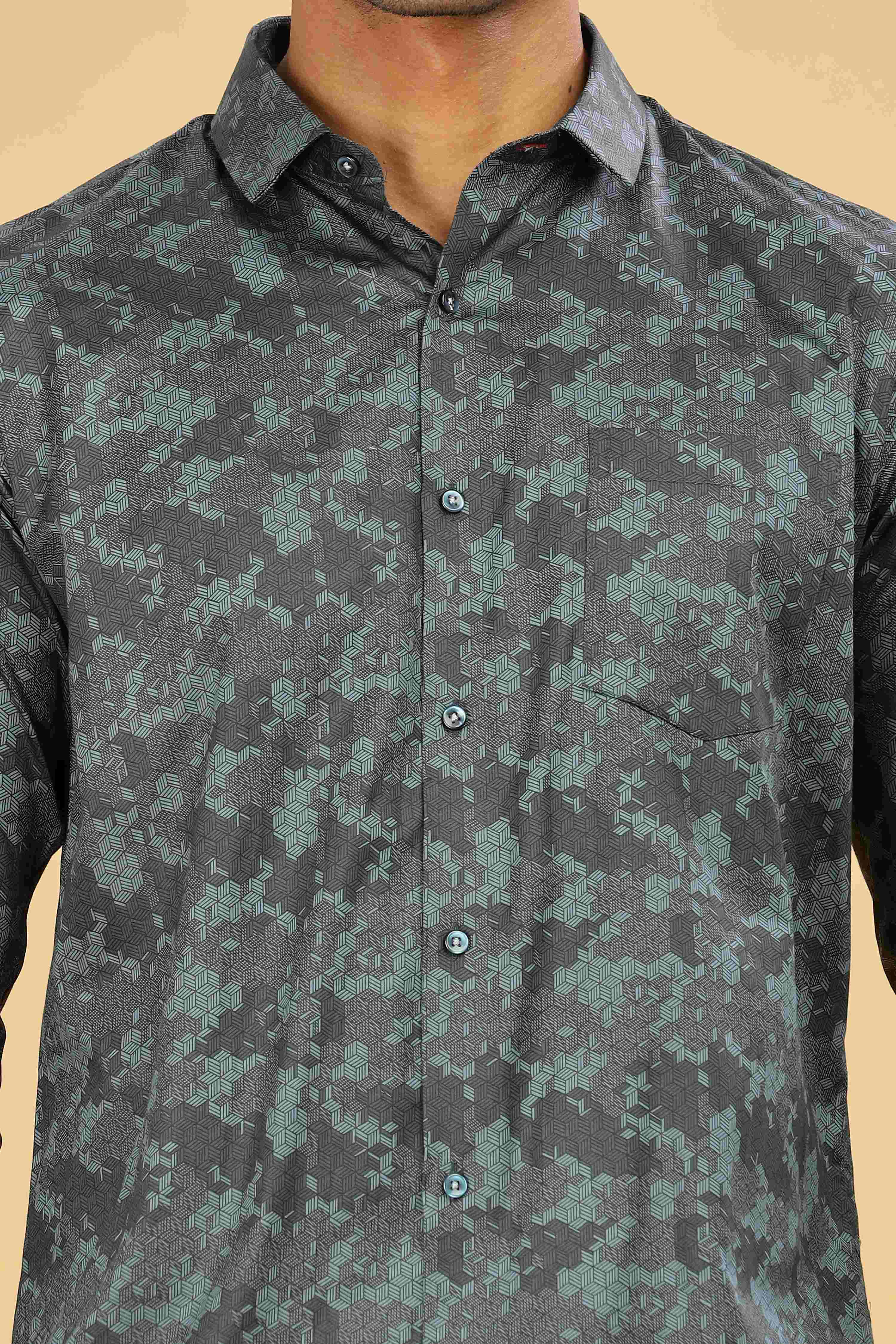 Cubic Design Printed Shirt