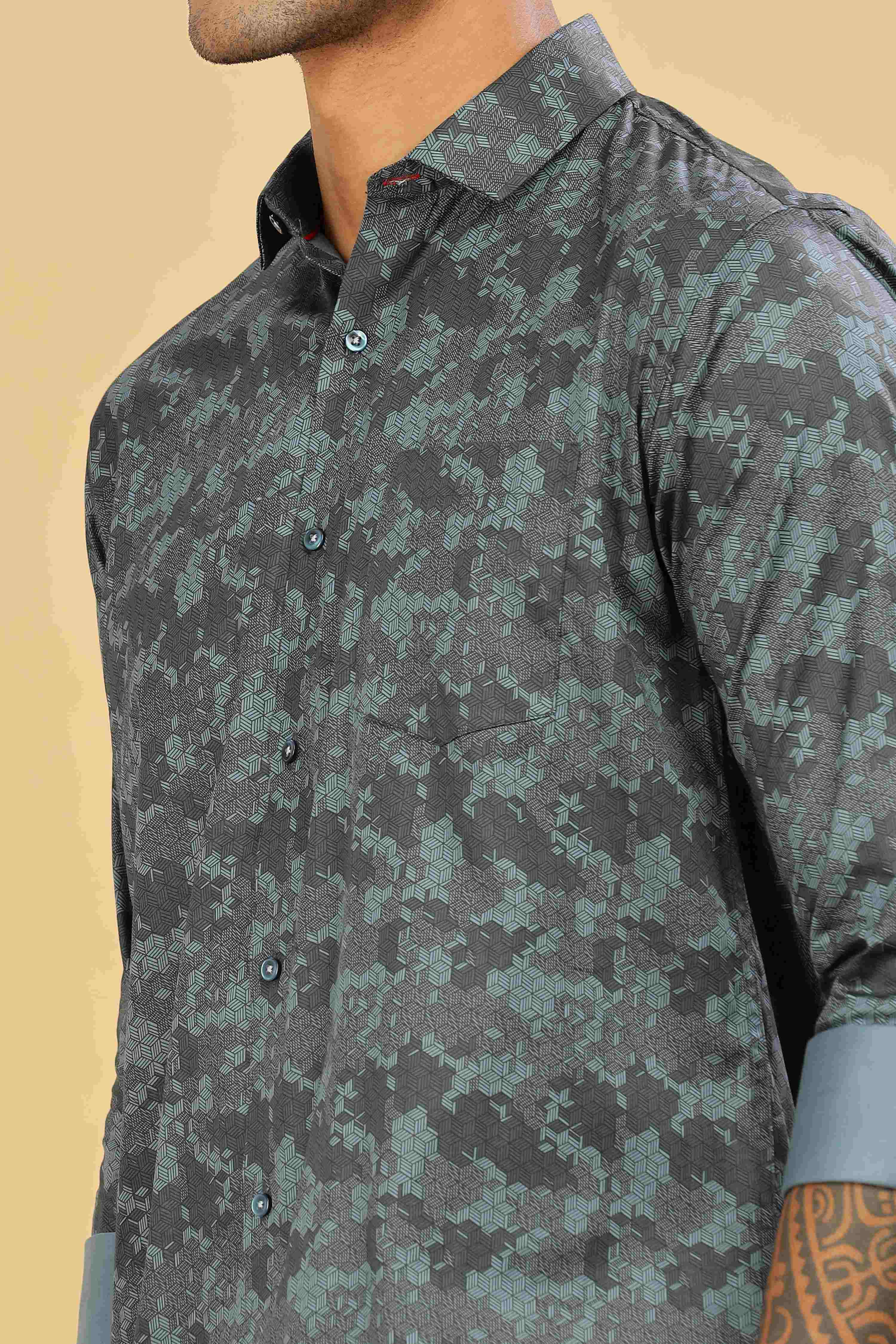 Cubic Design Printed Shirt