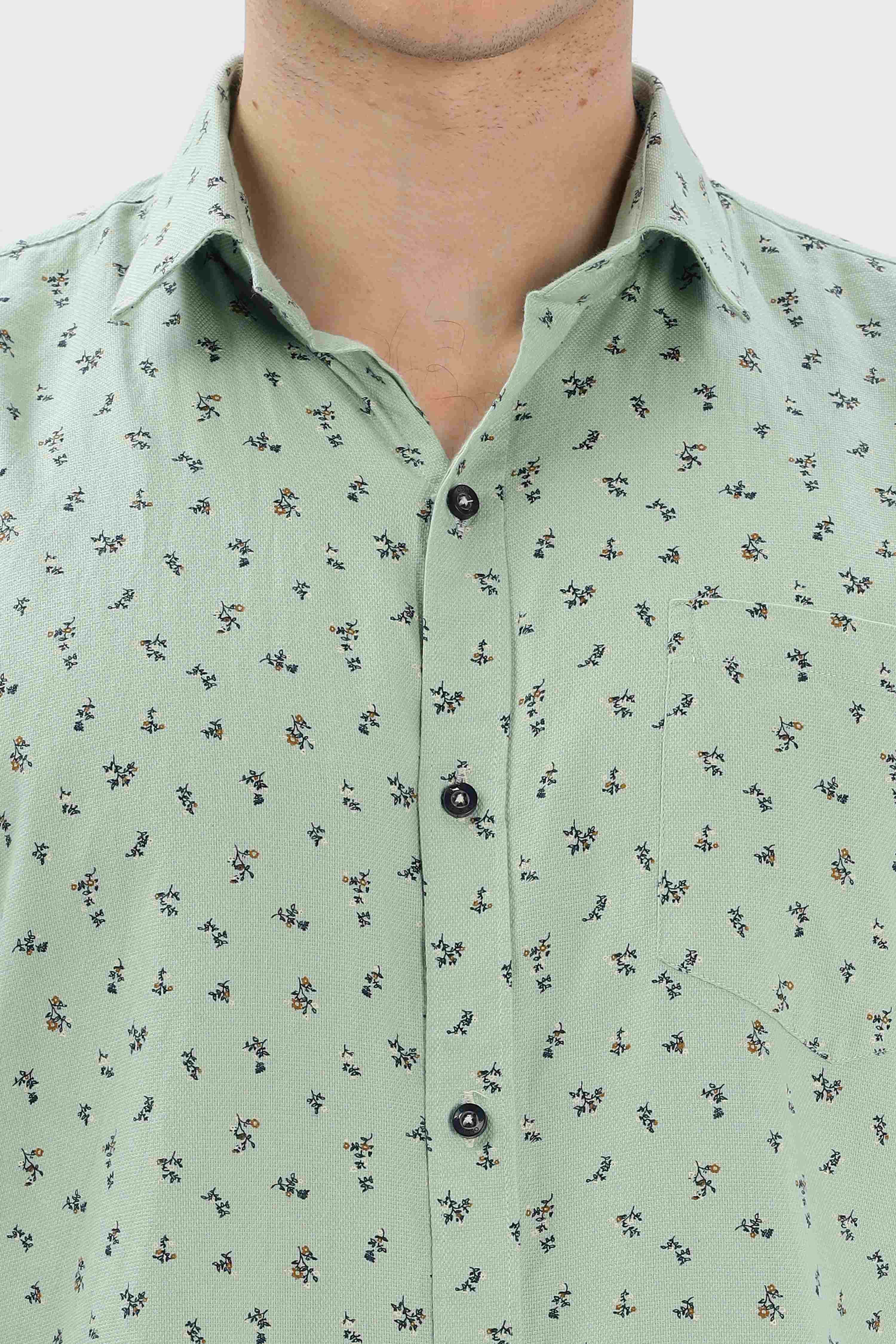 Stalk Floral Printed Shirt