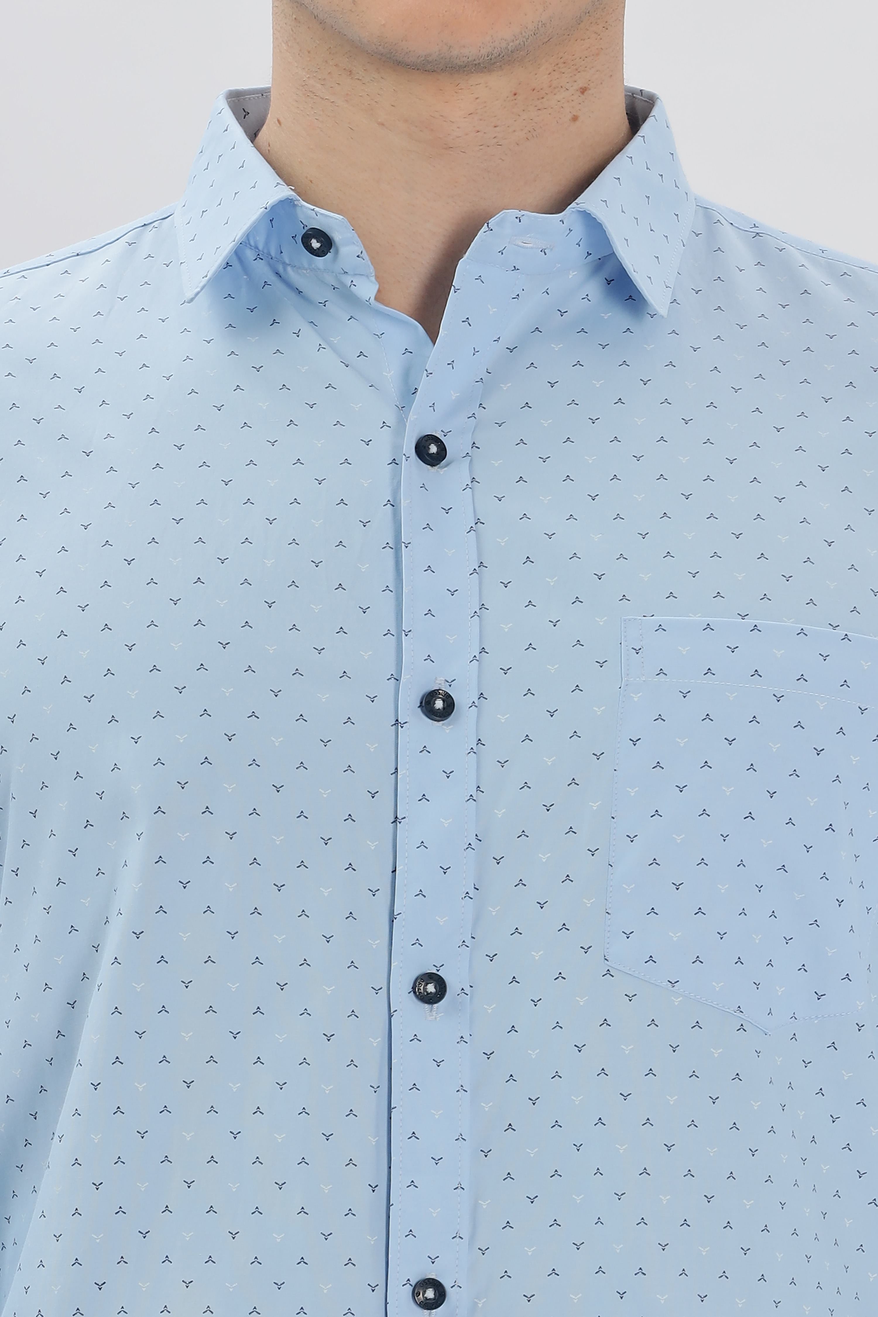 Geometric Motif Printed Shirt