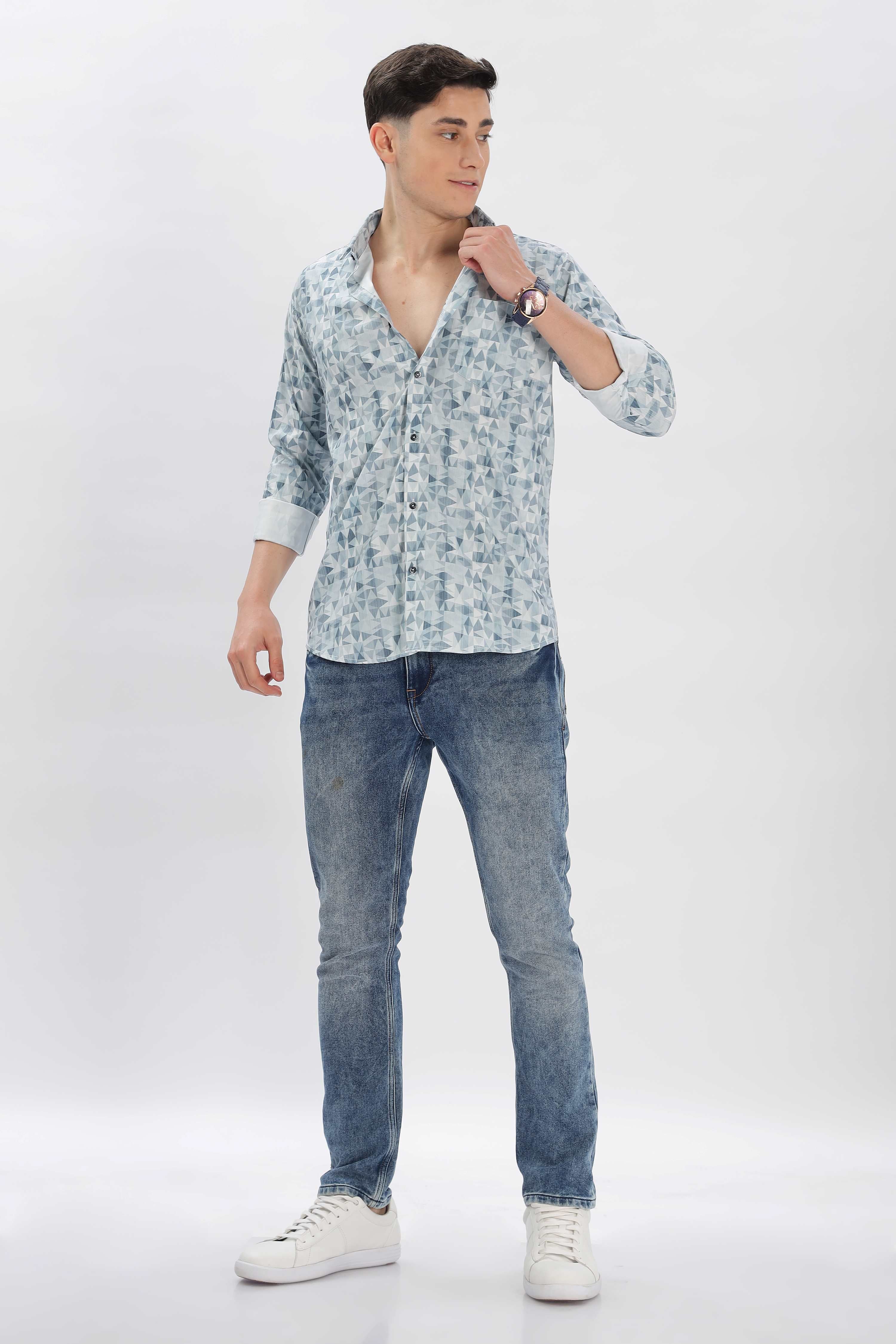 Low-Poly Design Printed Shirt