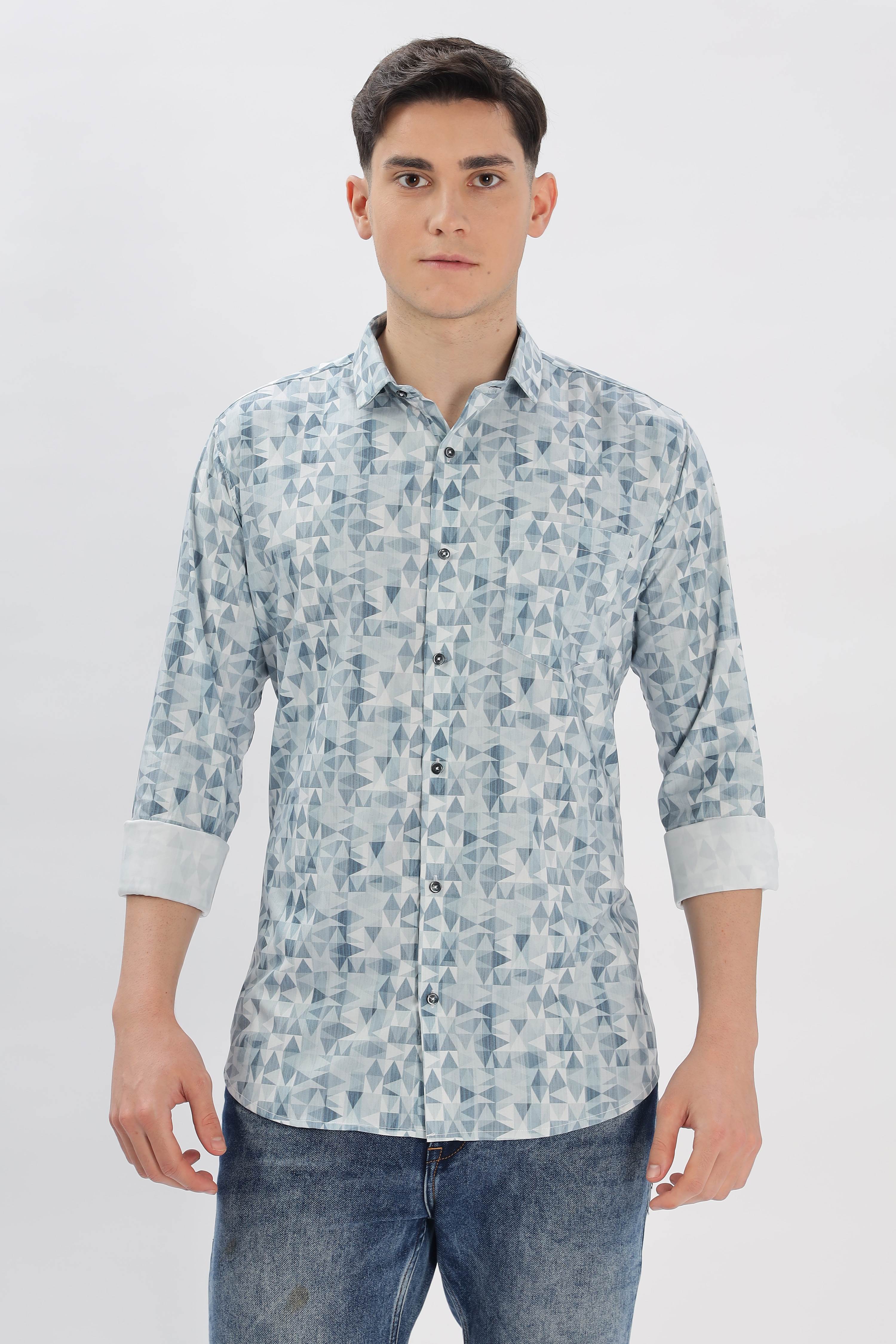Low-Poly Design Printed Shirt