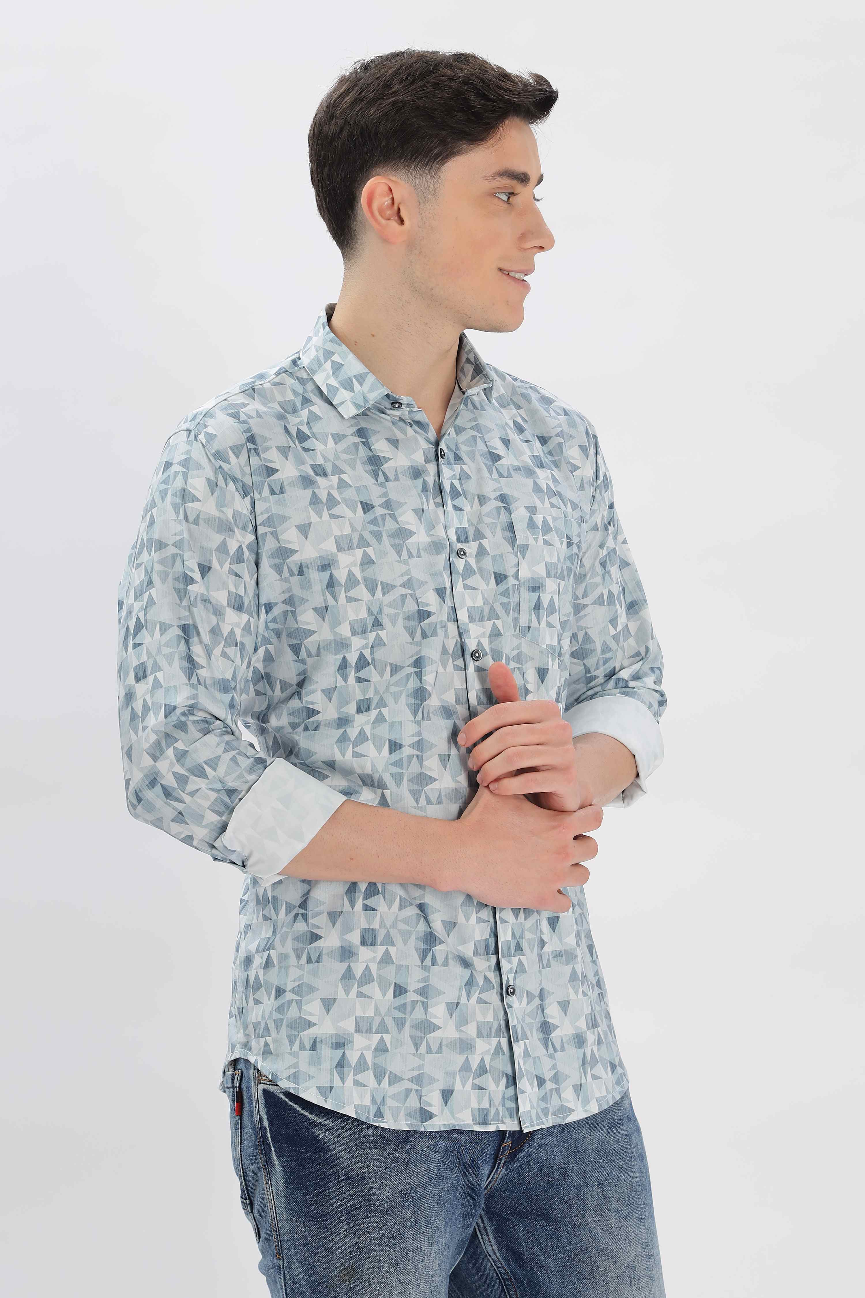 Low-Poly Design Printed Shirt