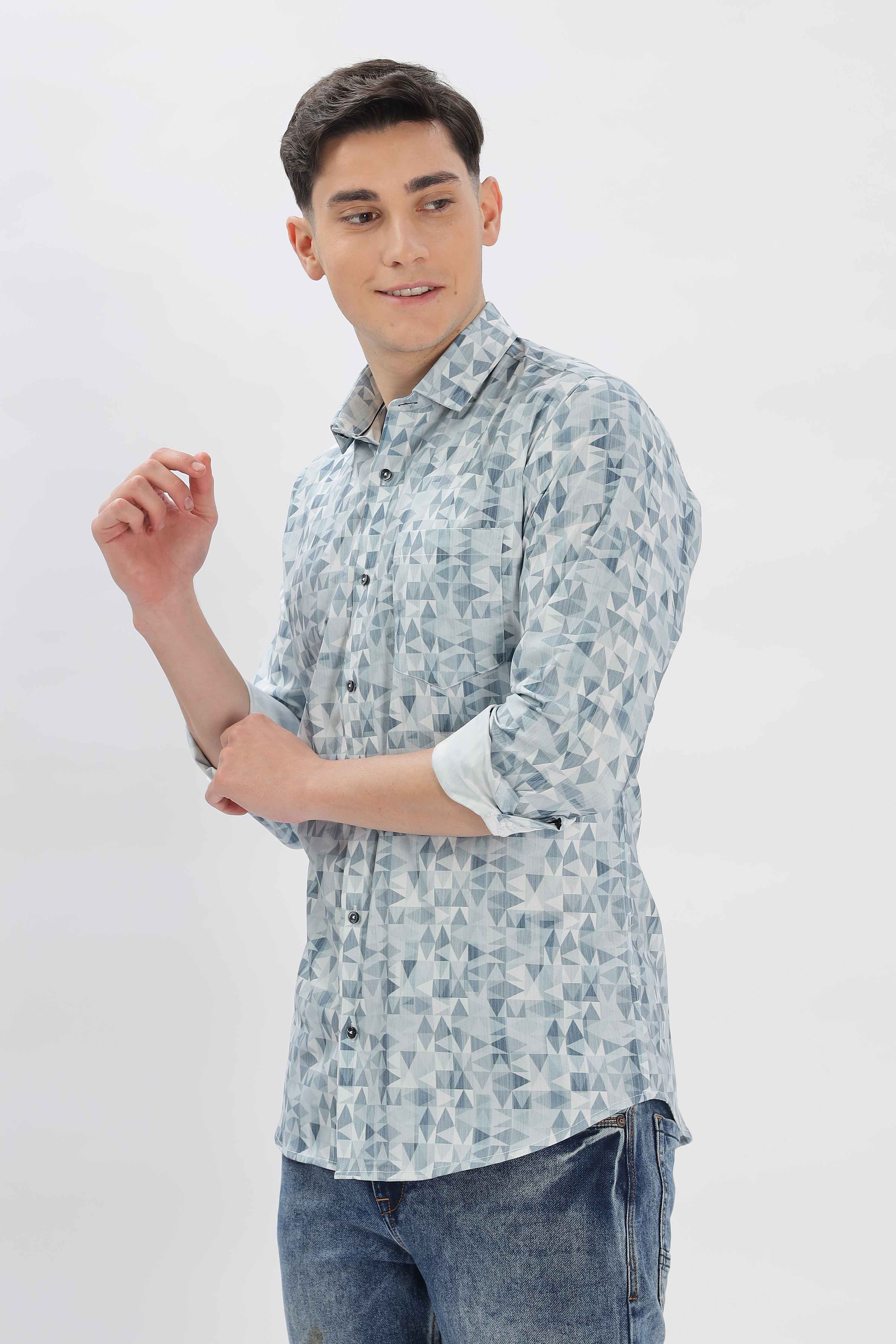 Low-Poly Design Printed Shirt