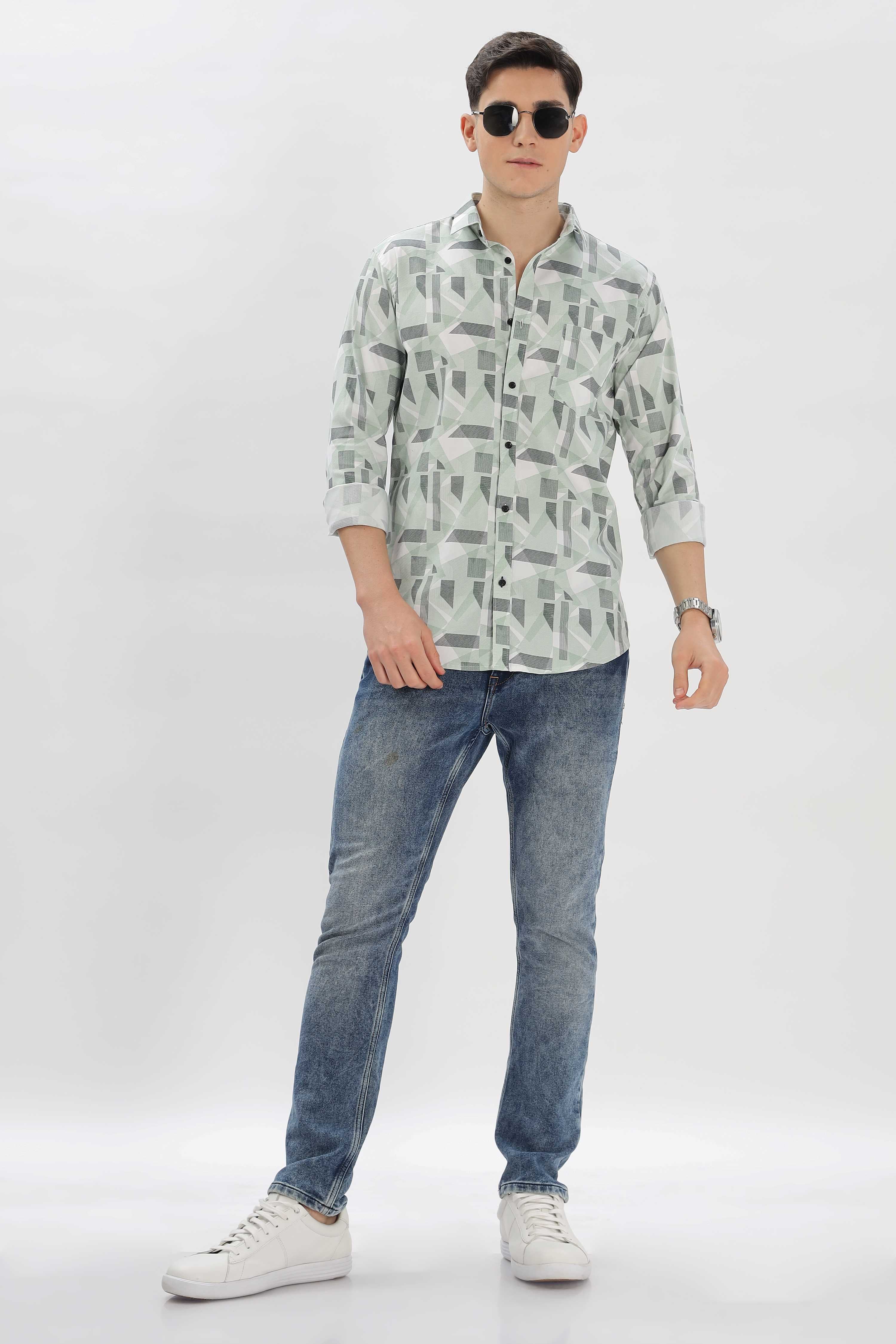 Modern Abstract Printed Casual Shirt