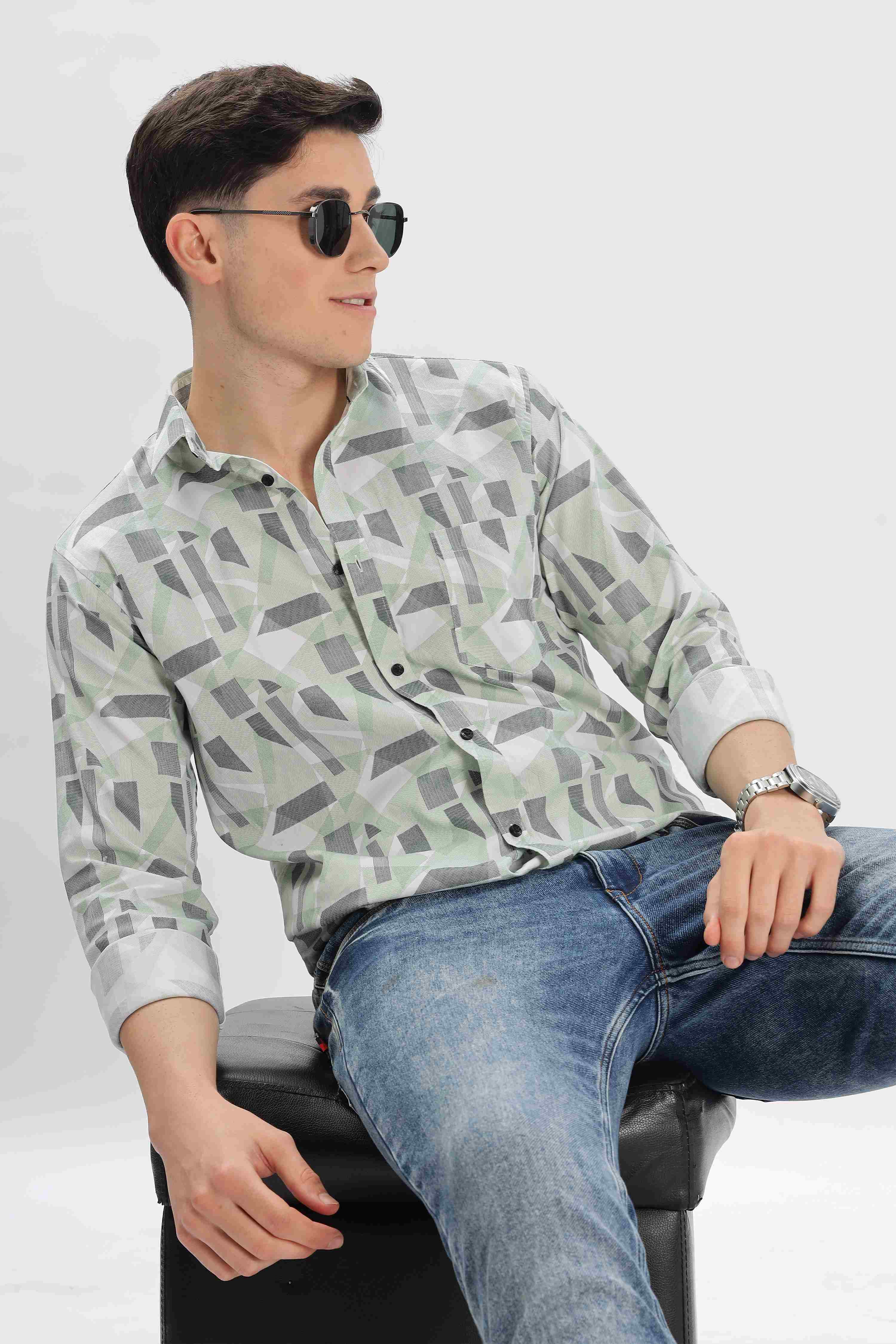 Modern Abstract Printed Casual Shirt