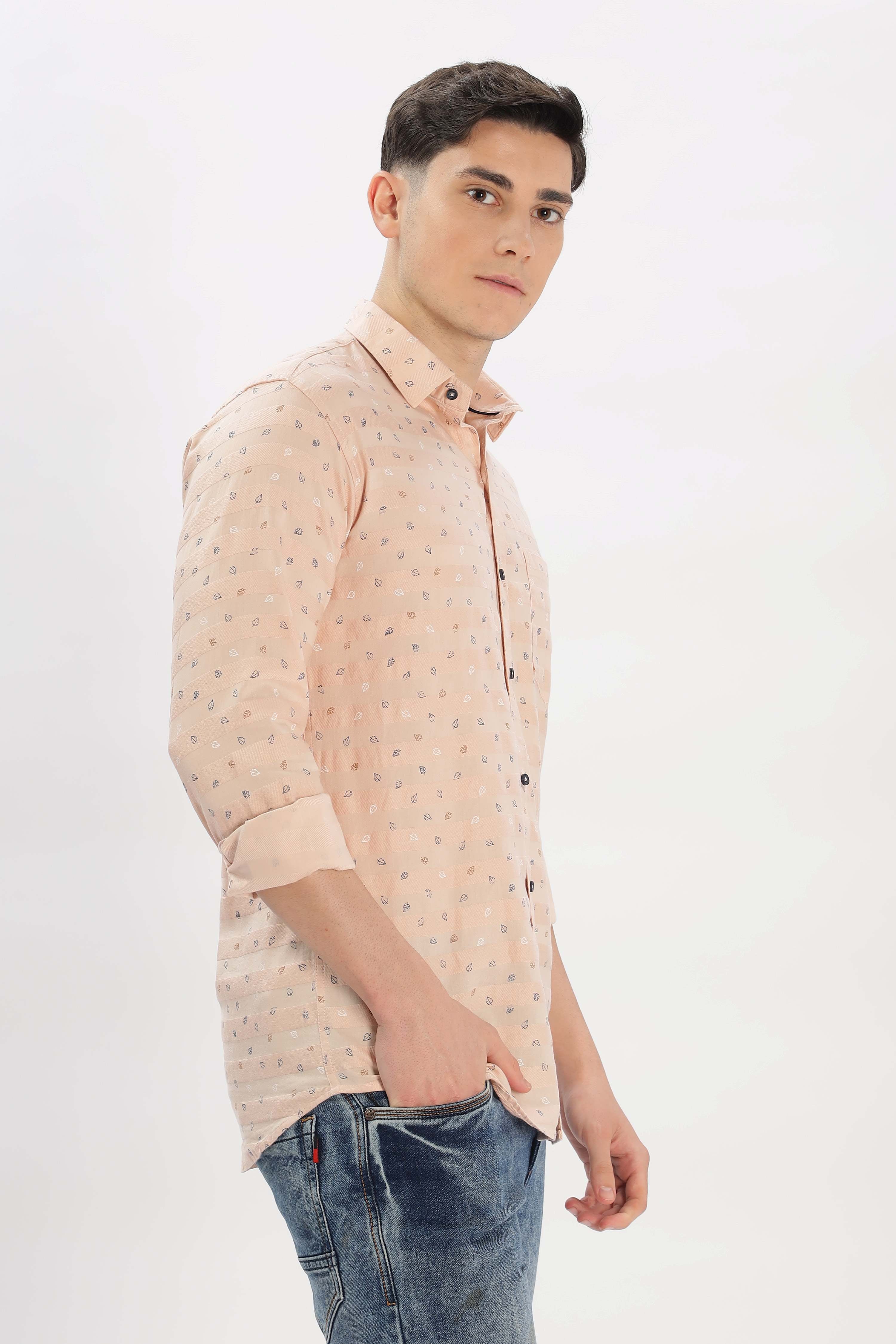 Small Leaves Printed Shirt