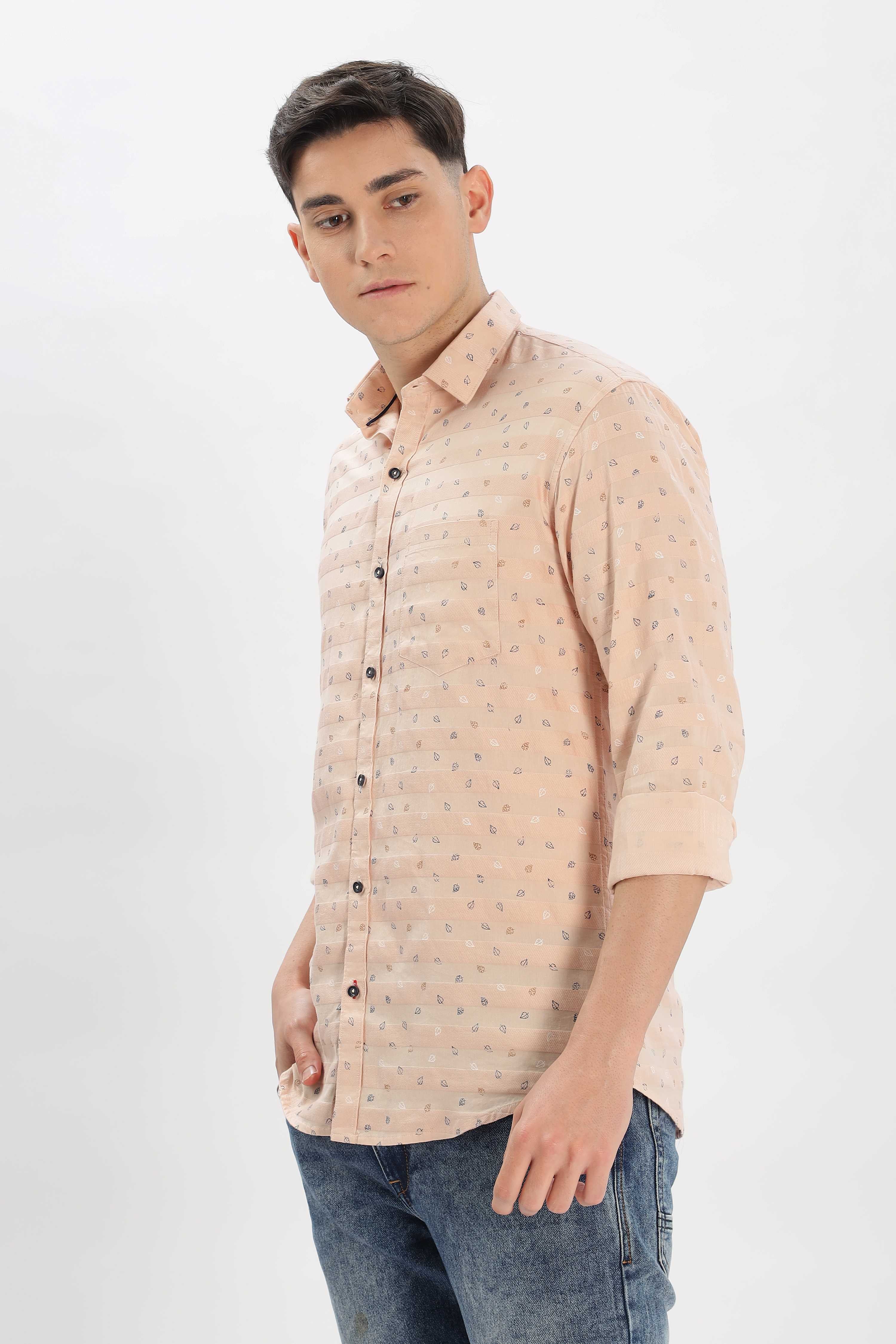 Small Leaves Printed Shirt