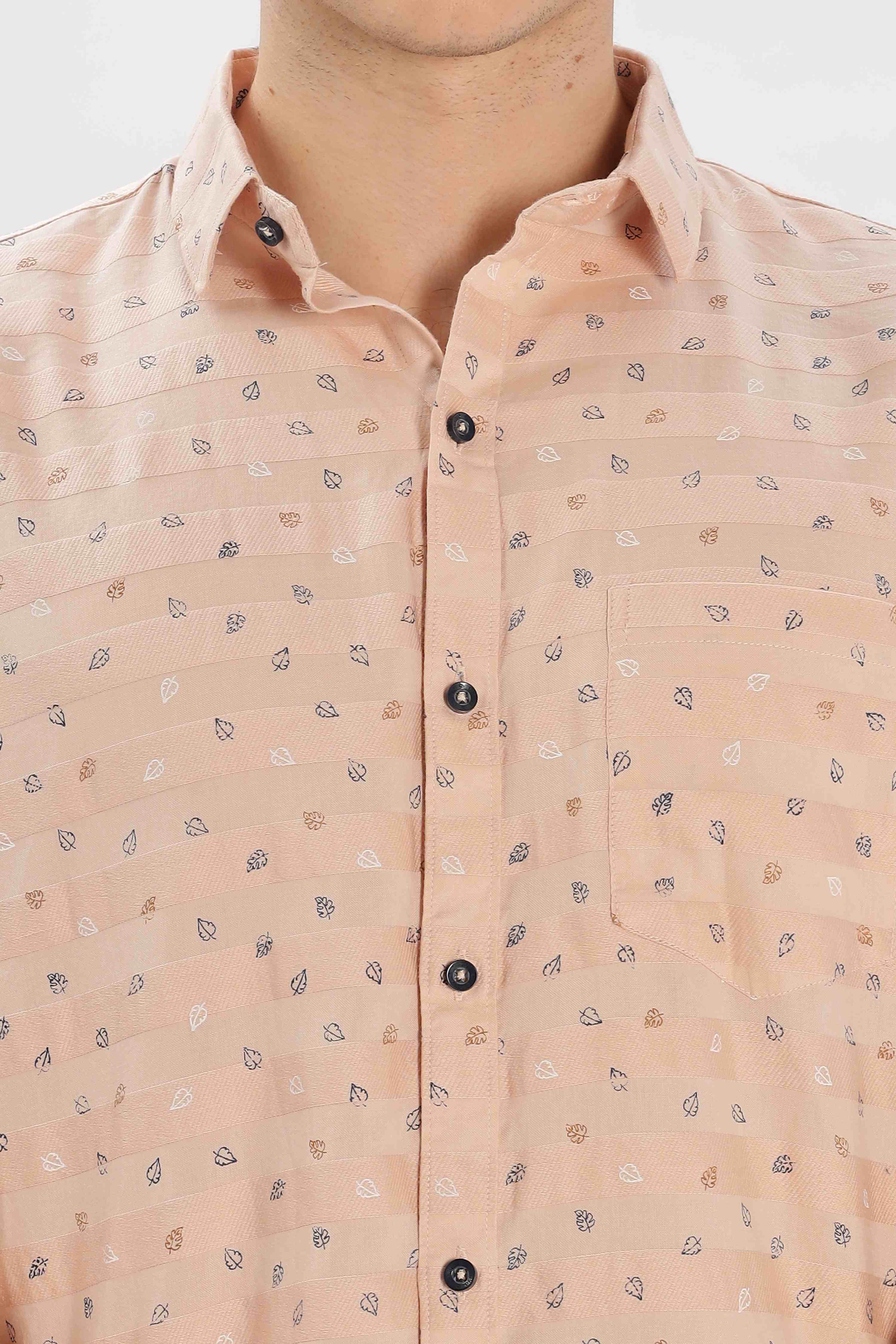 Small Leaves Printed Shirt