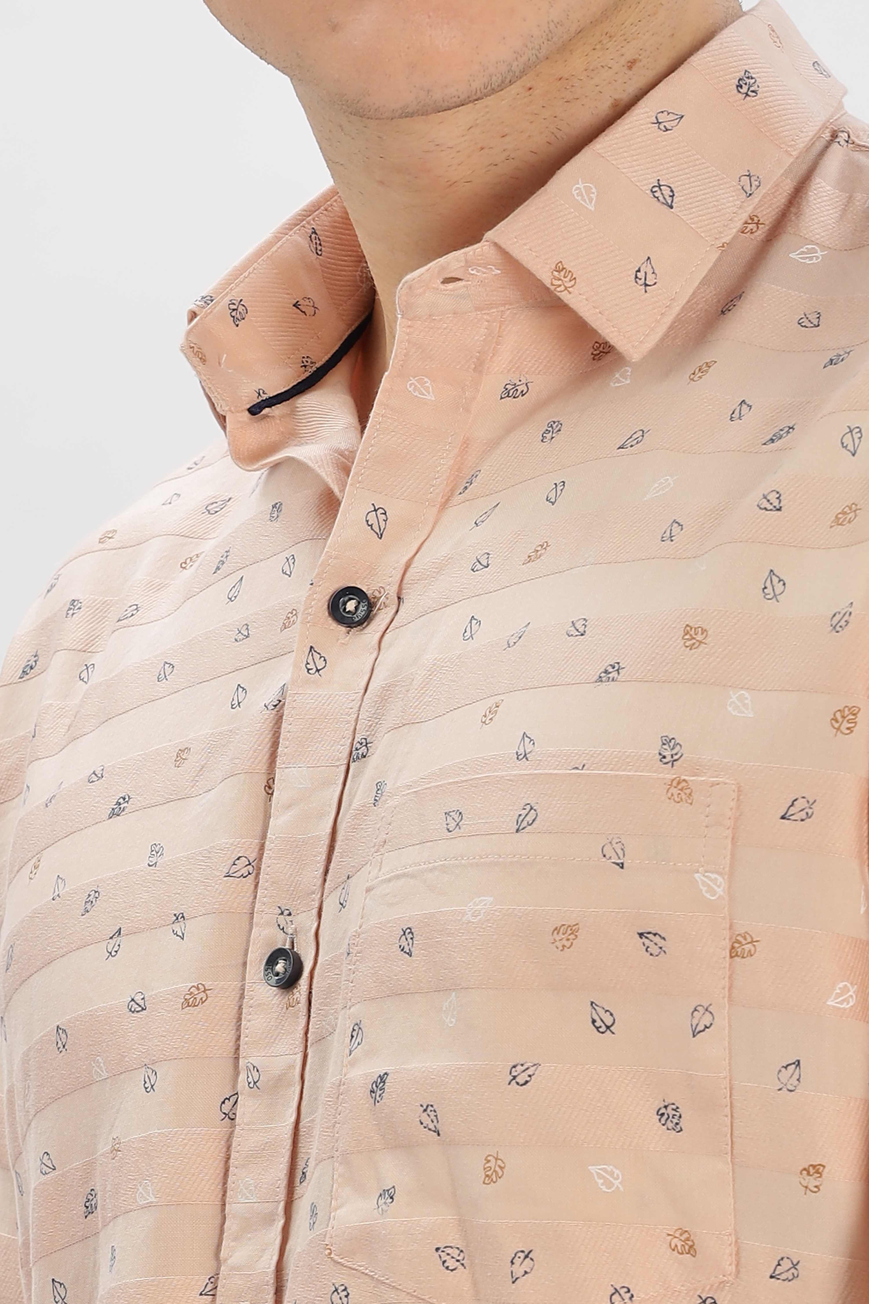 Small Leaves Printed Shirt