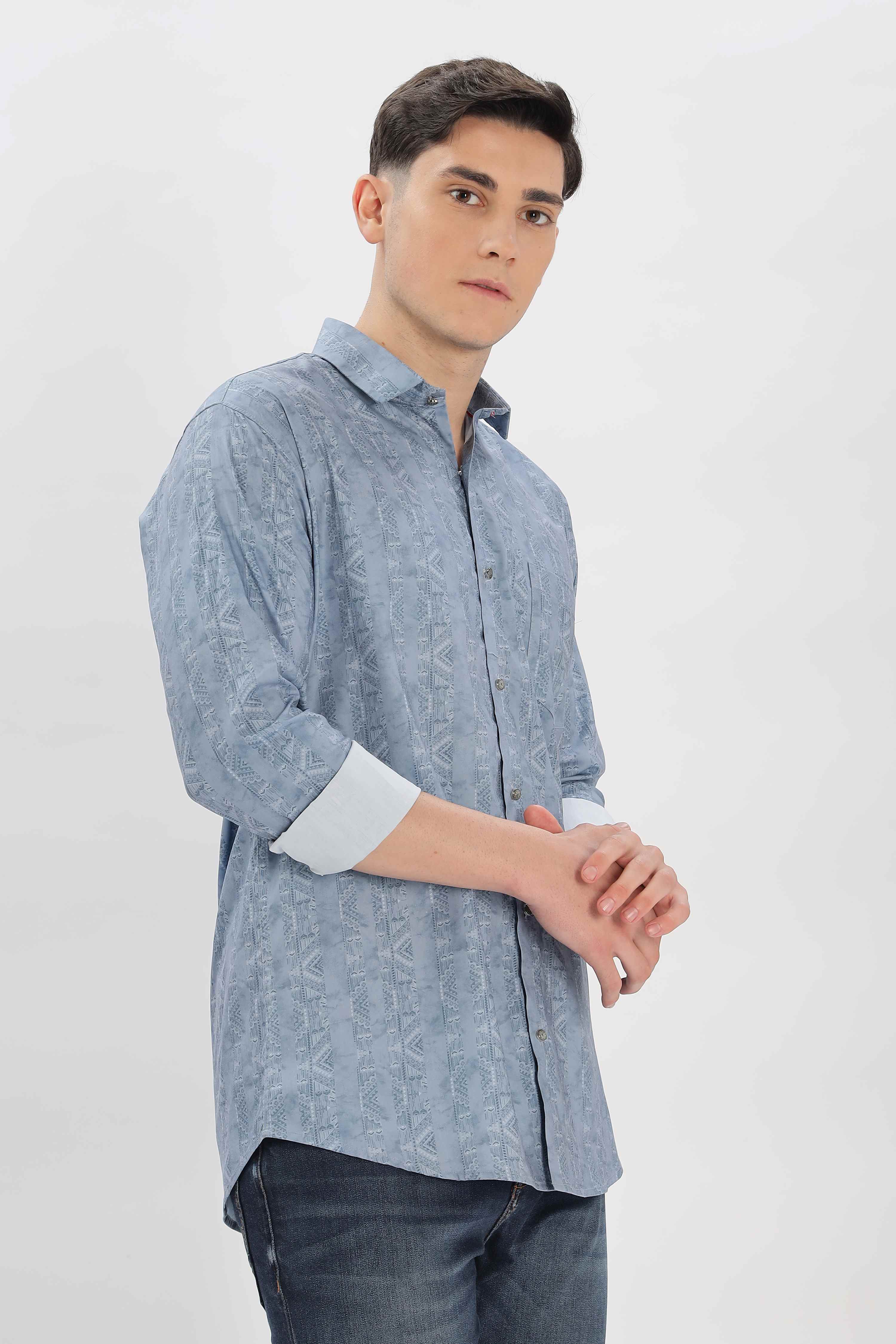 Tribal Design Pattern Printed Shirt