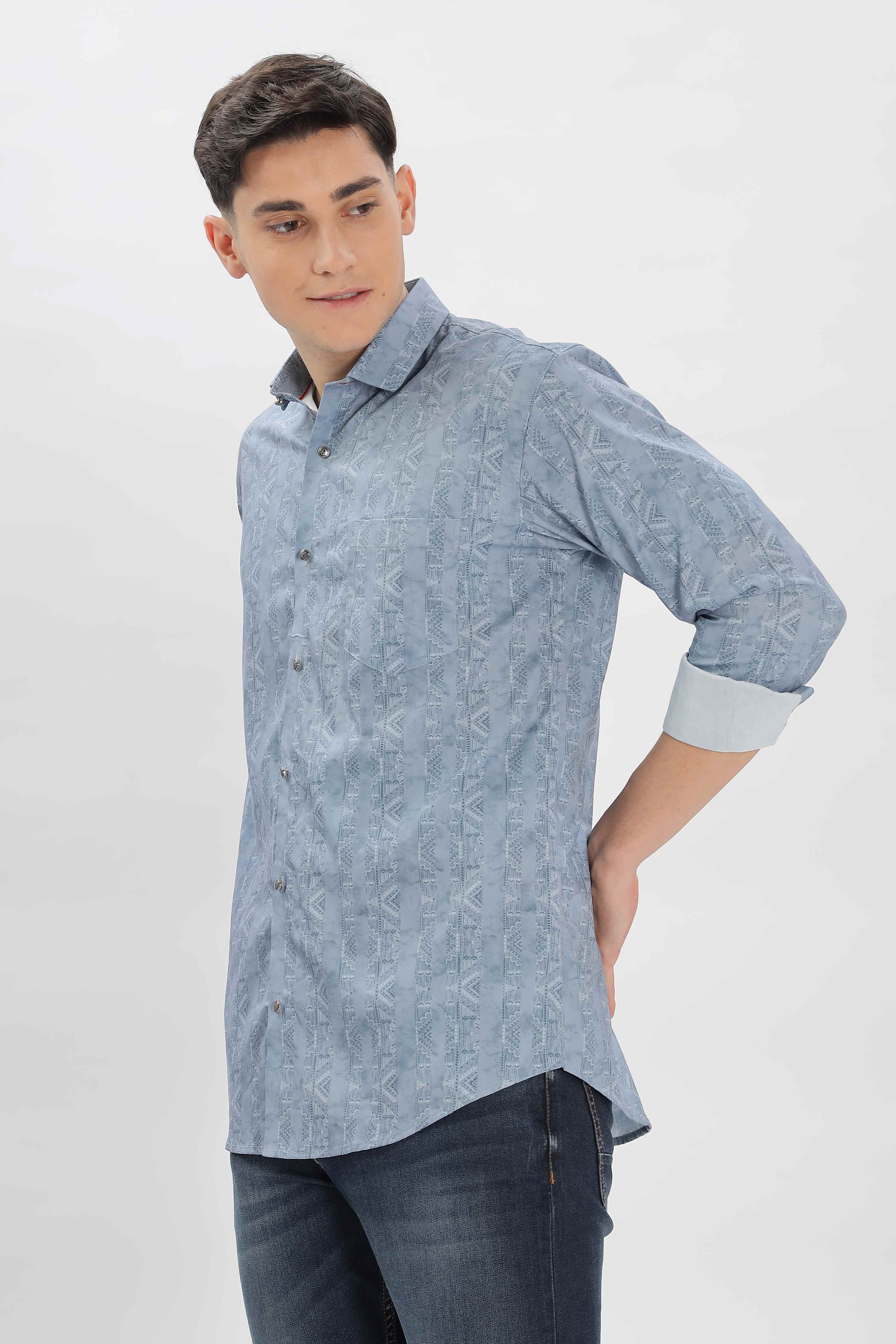 Tribal Design Pattern Printed Shirt