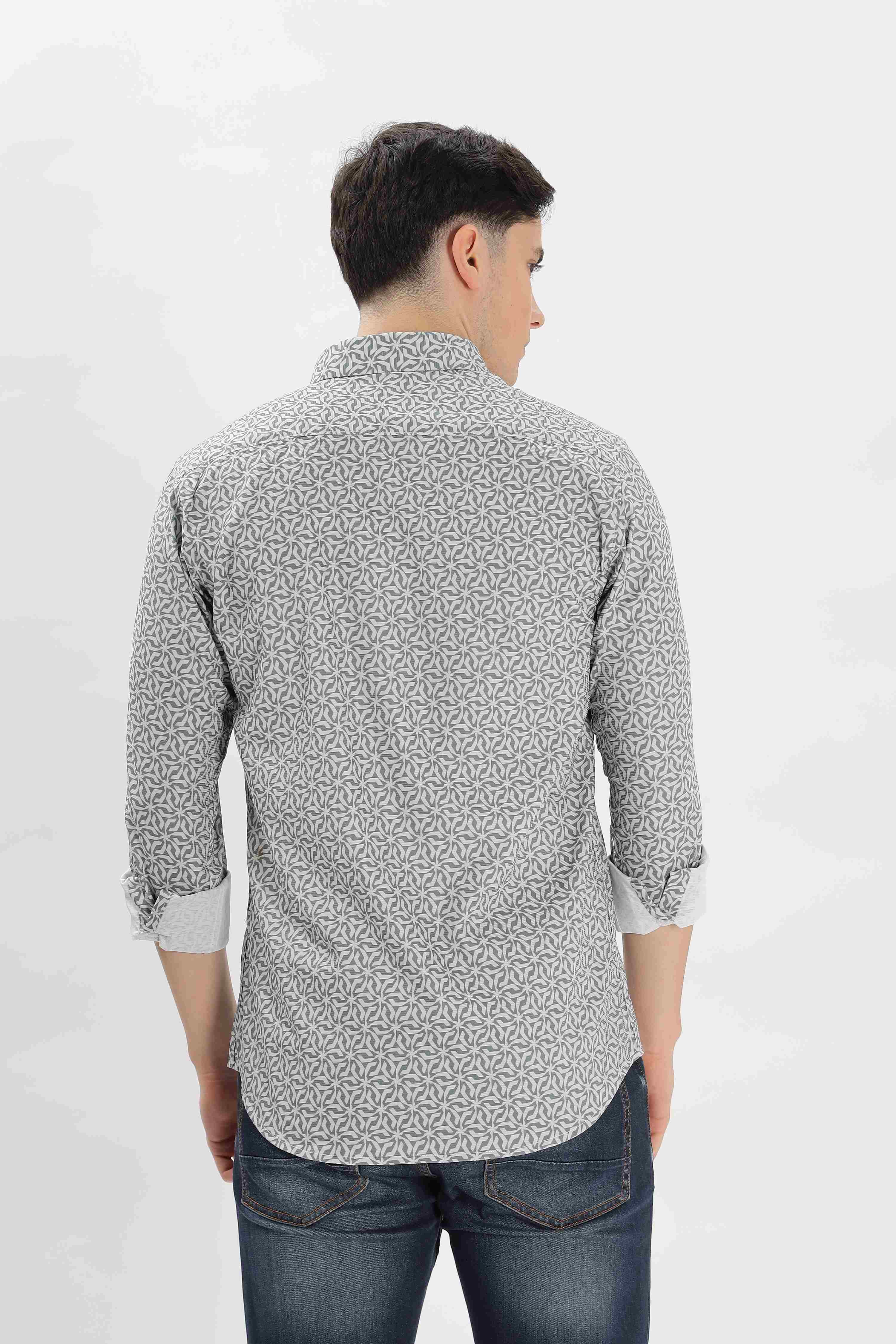 Interlocking Shaped Printed Shirt