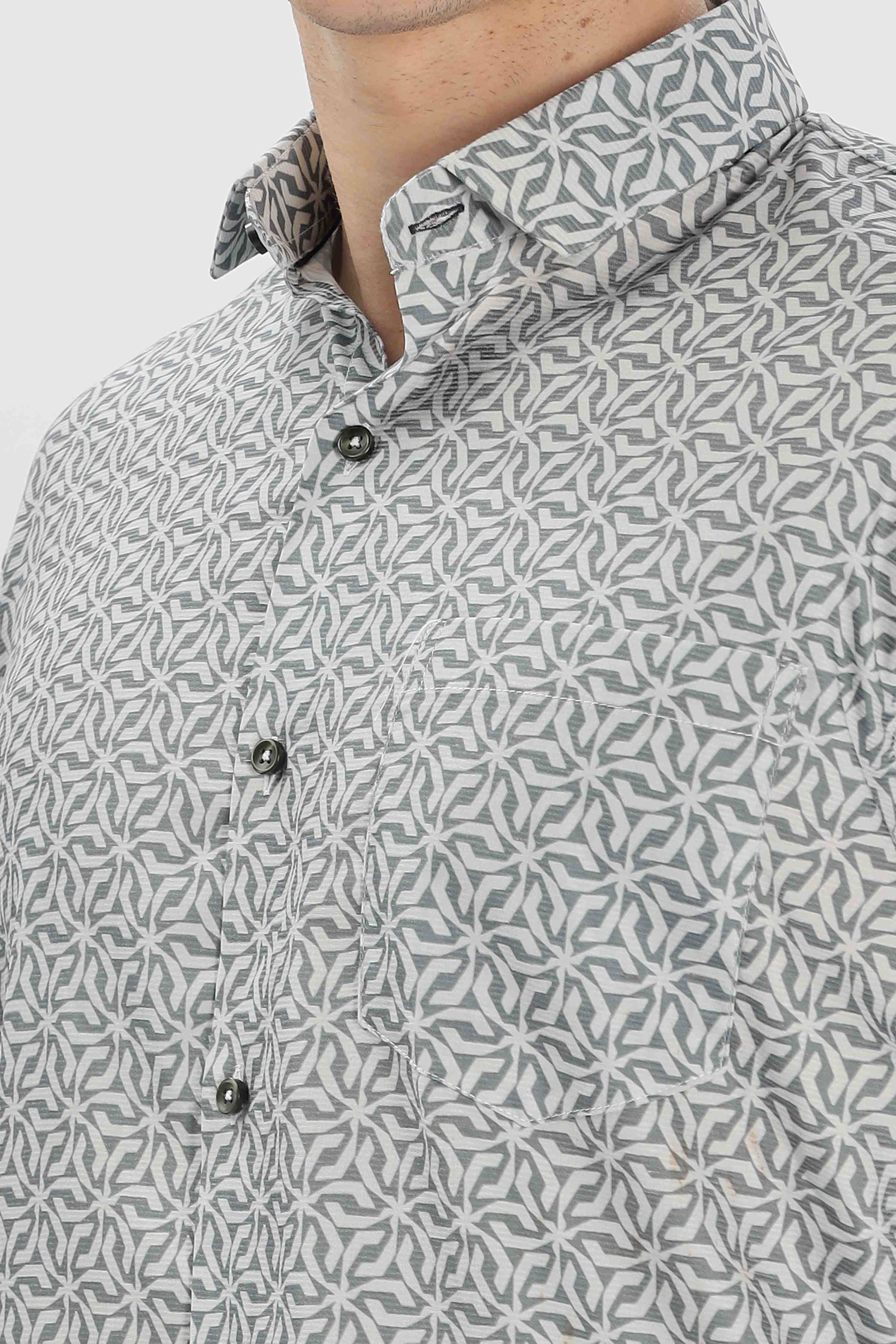 Interlocking Shaped Printed Shirt