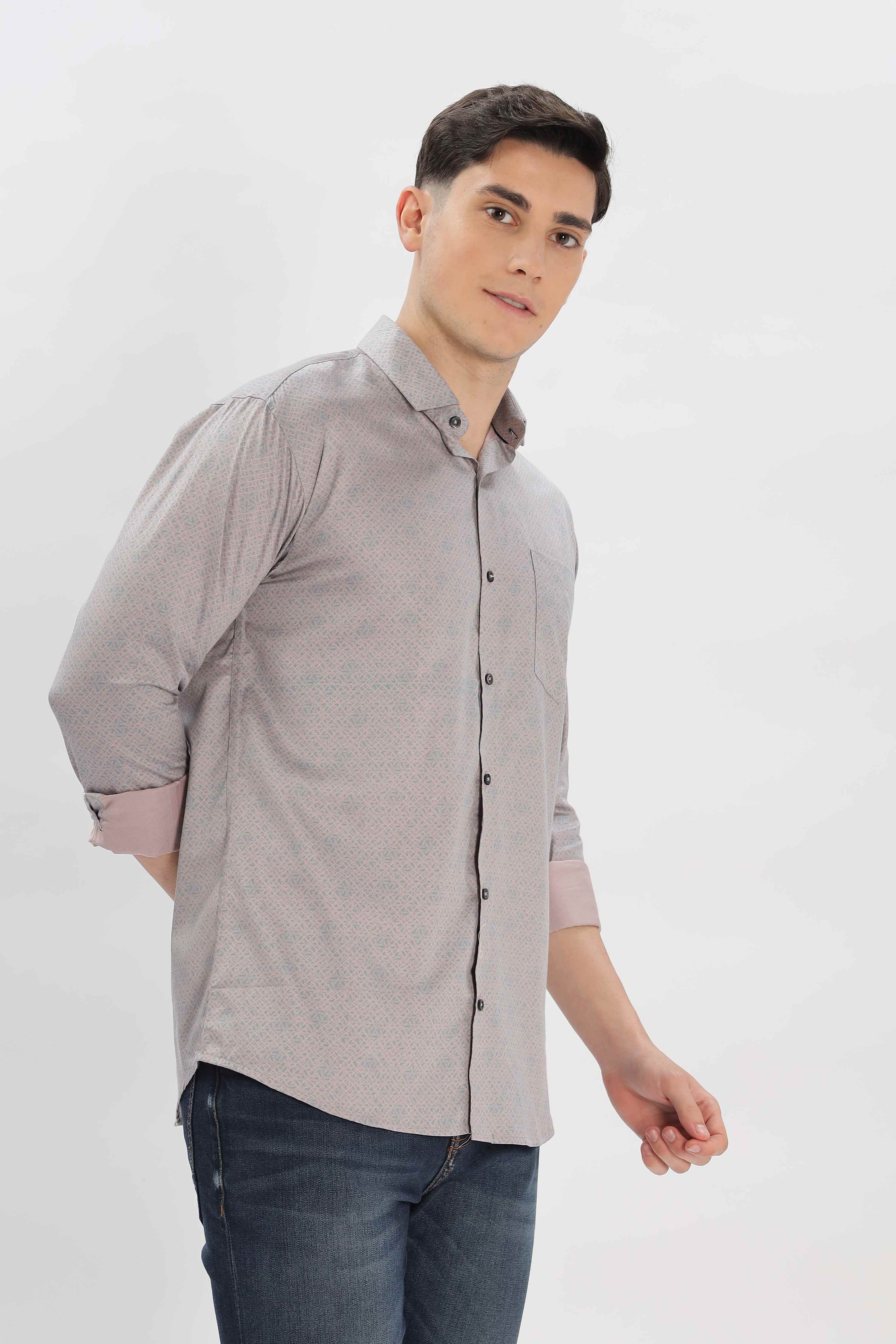 Trellis Floral Pattern Shirt
