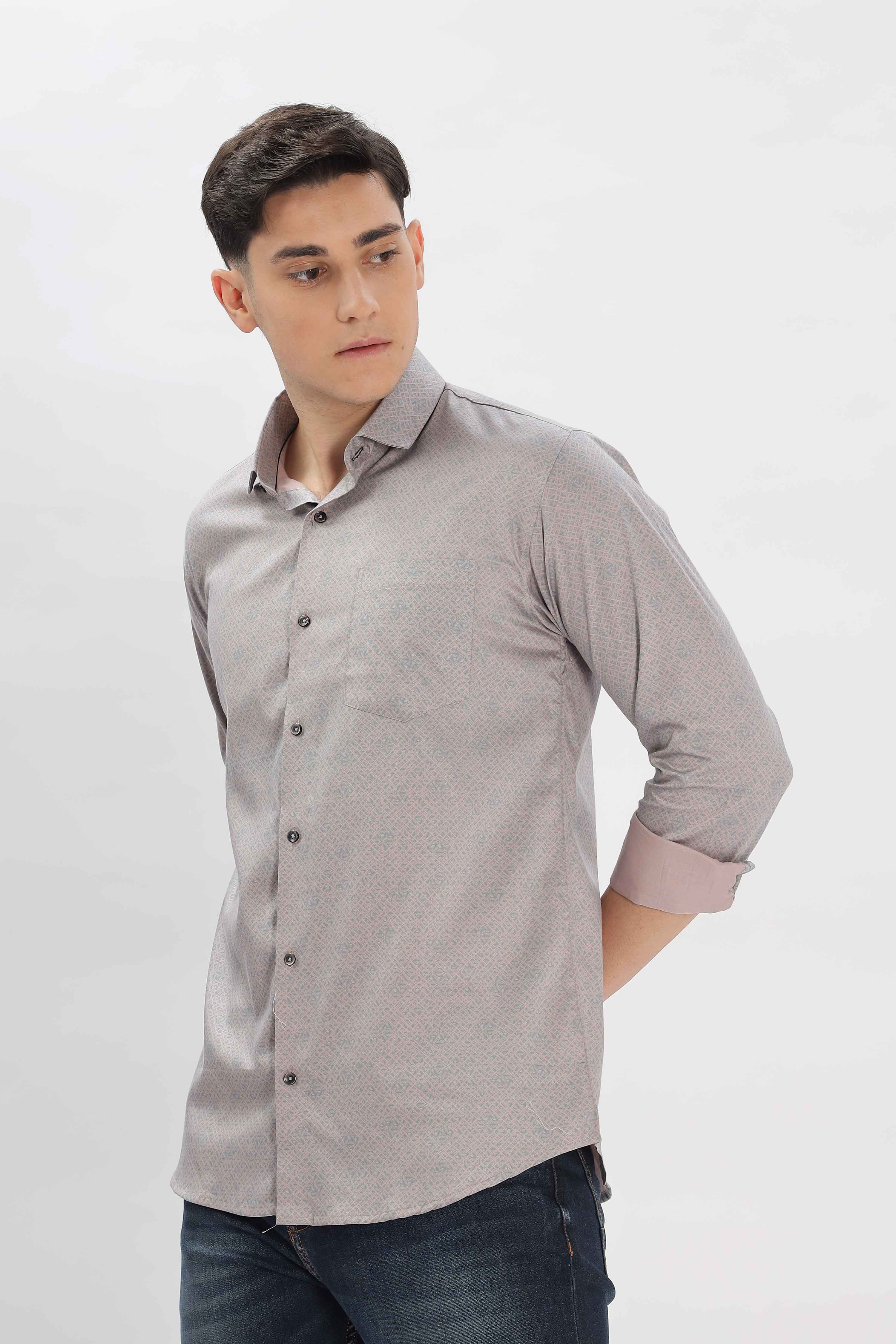 Trellis Floral Pattern Shirt