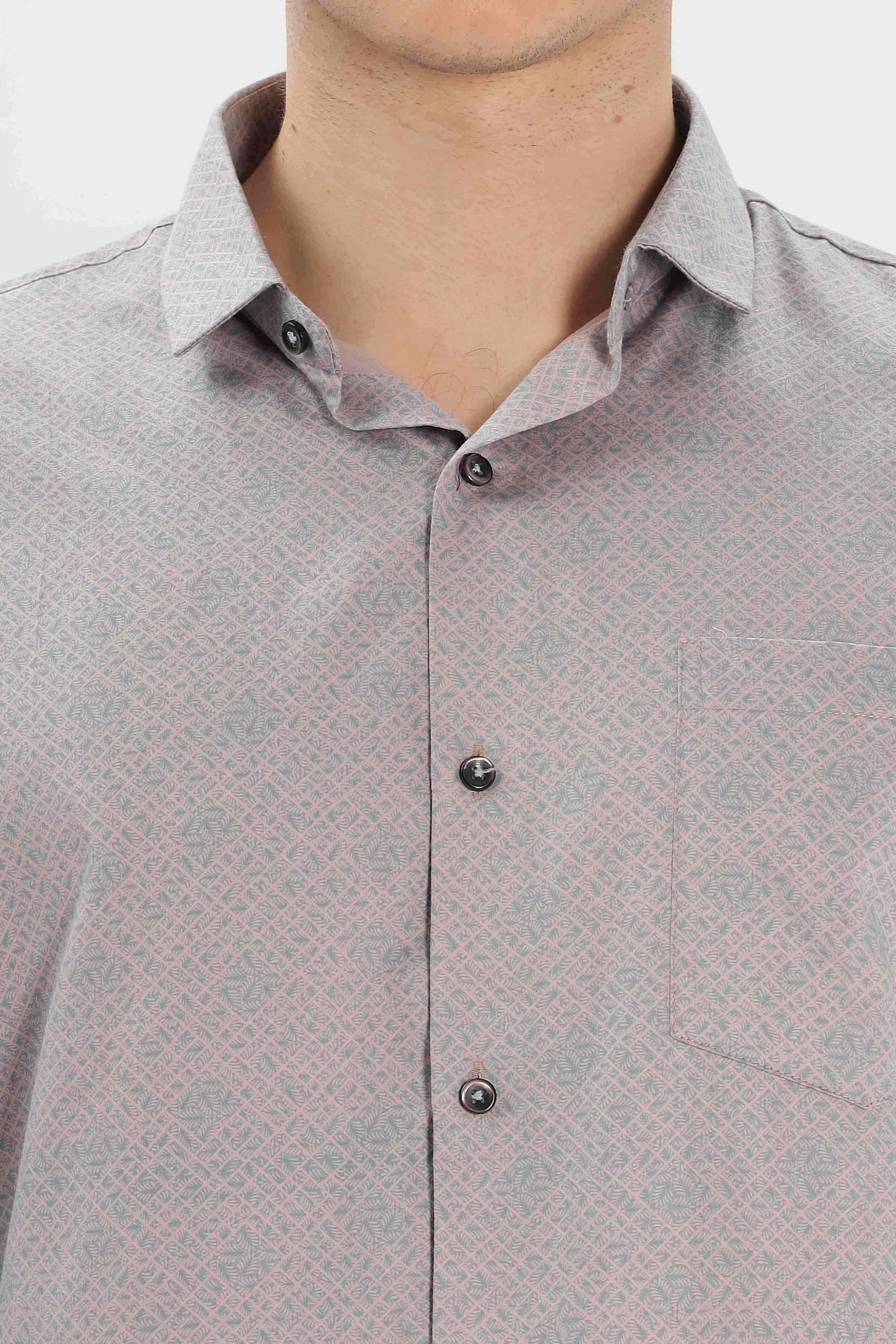 Trellis Floral Pattern Shirt