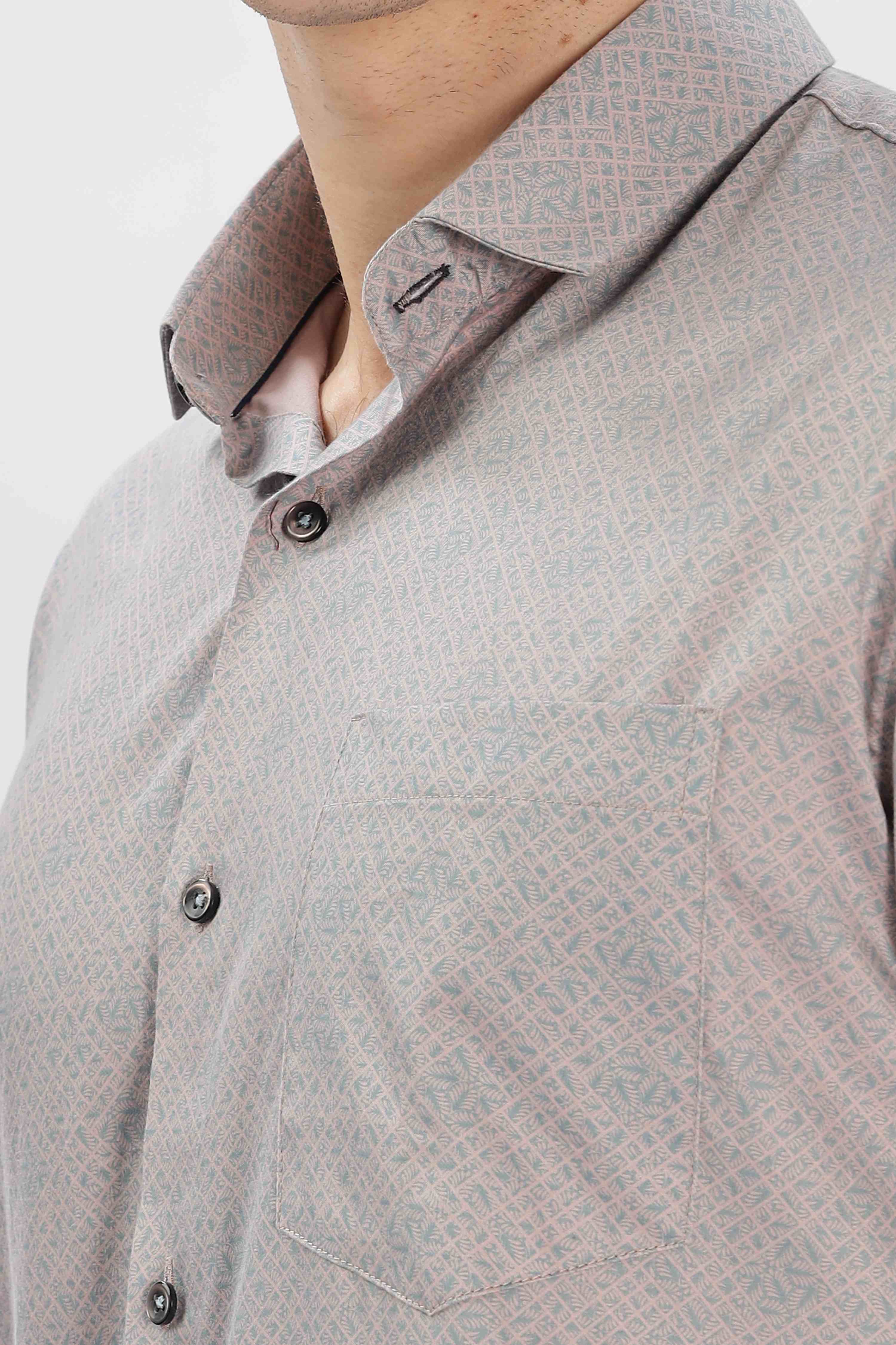 Trellis Floral Pattern Shirt
