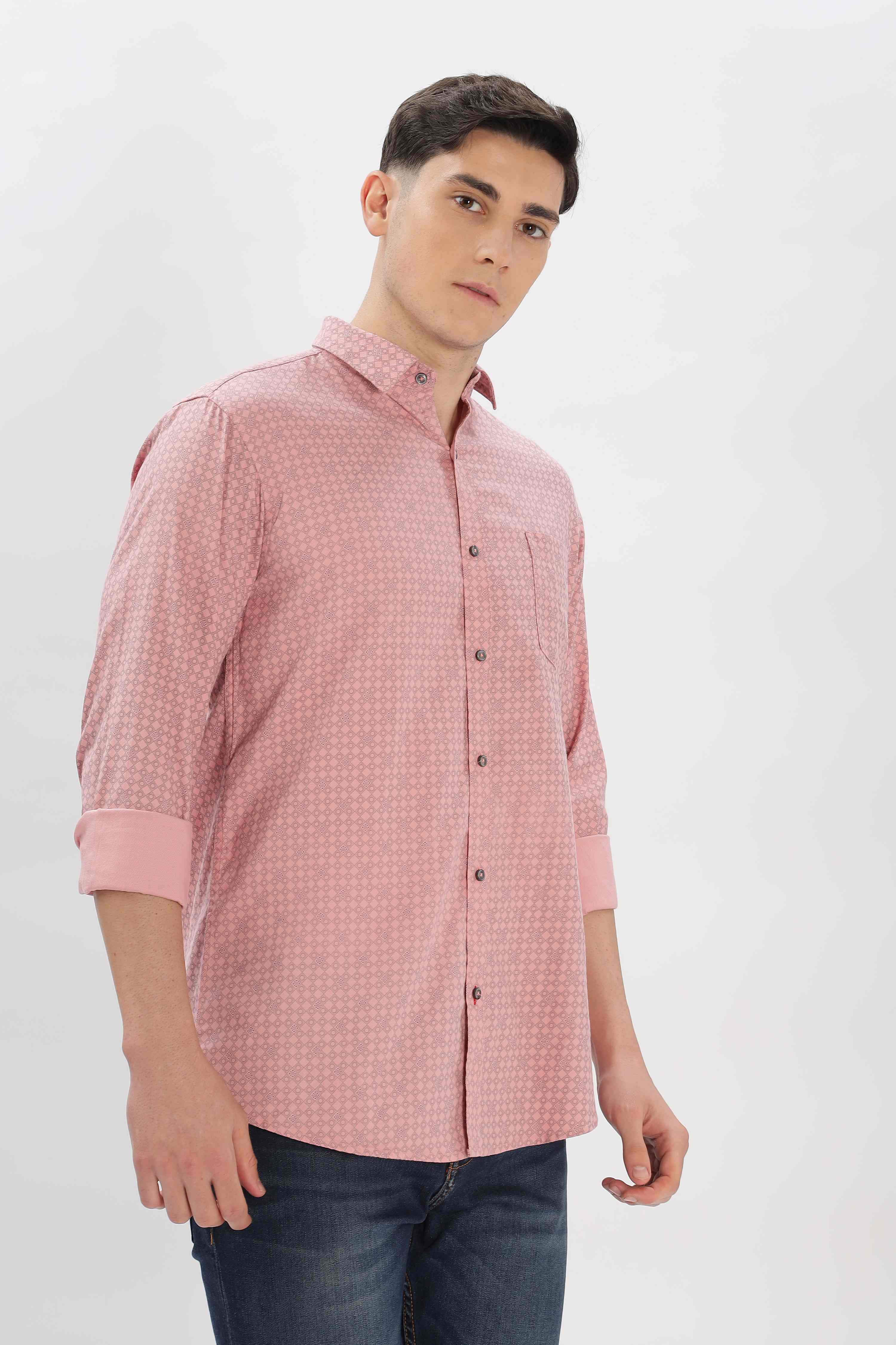 Cotton fabric Geometric Pattern Shirt
