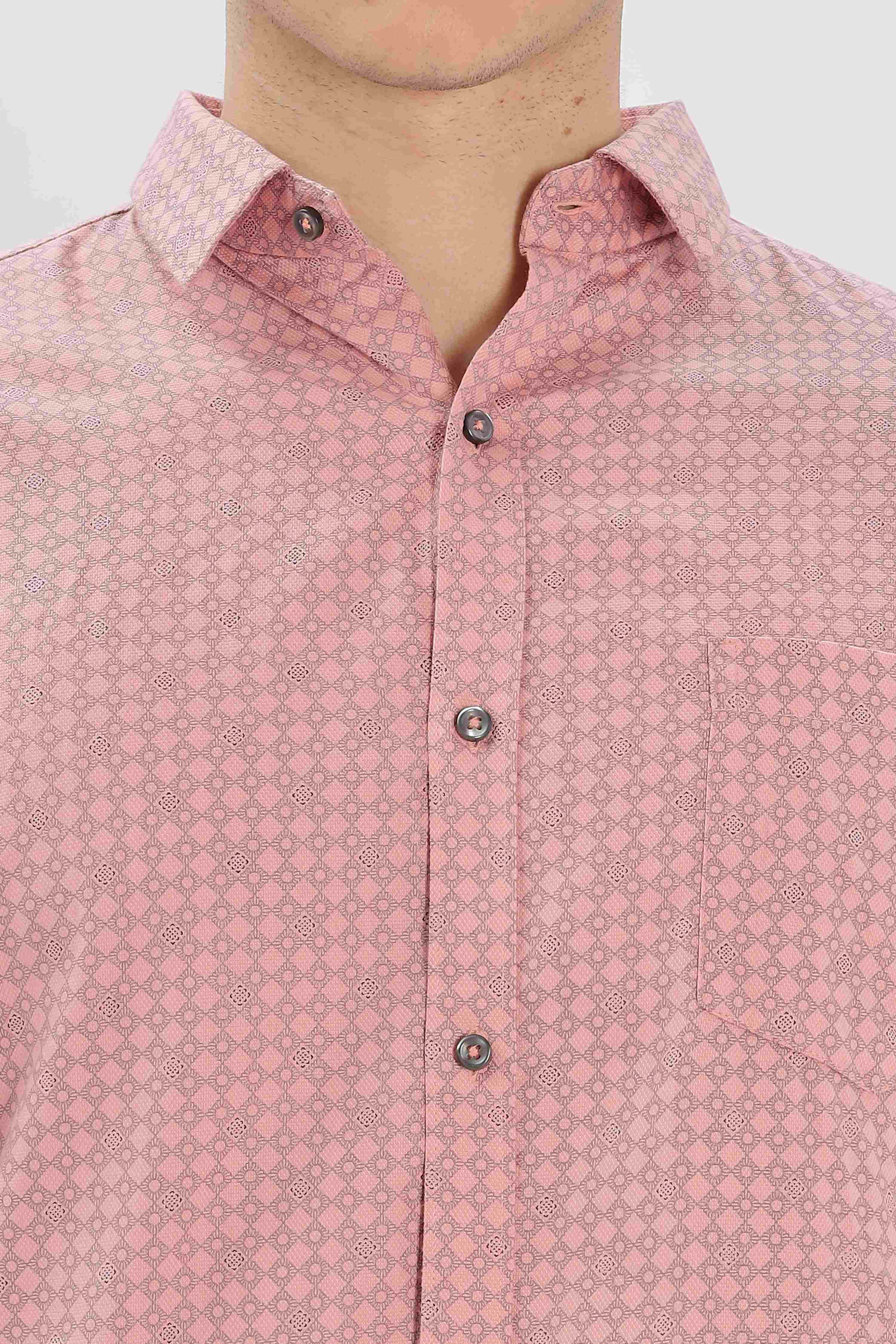 Cotton fabric Geometric Pattern Shirt
