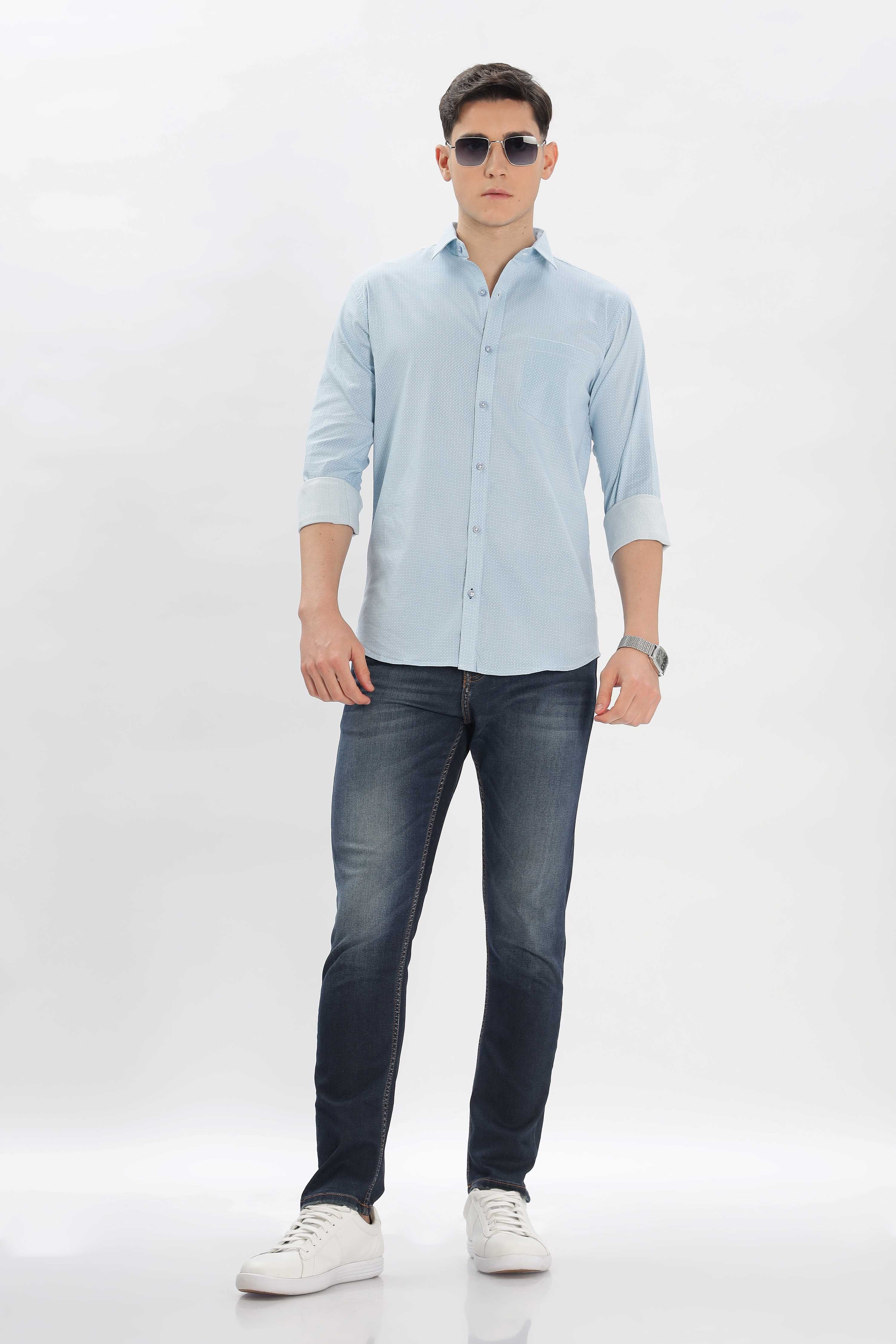 Small Squares Printed Shirt