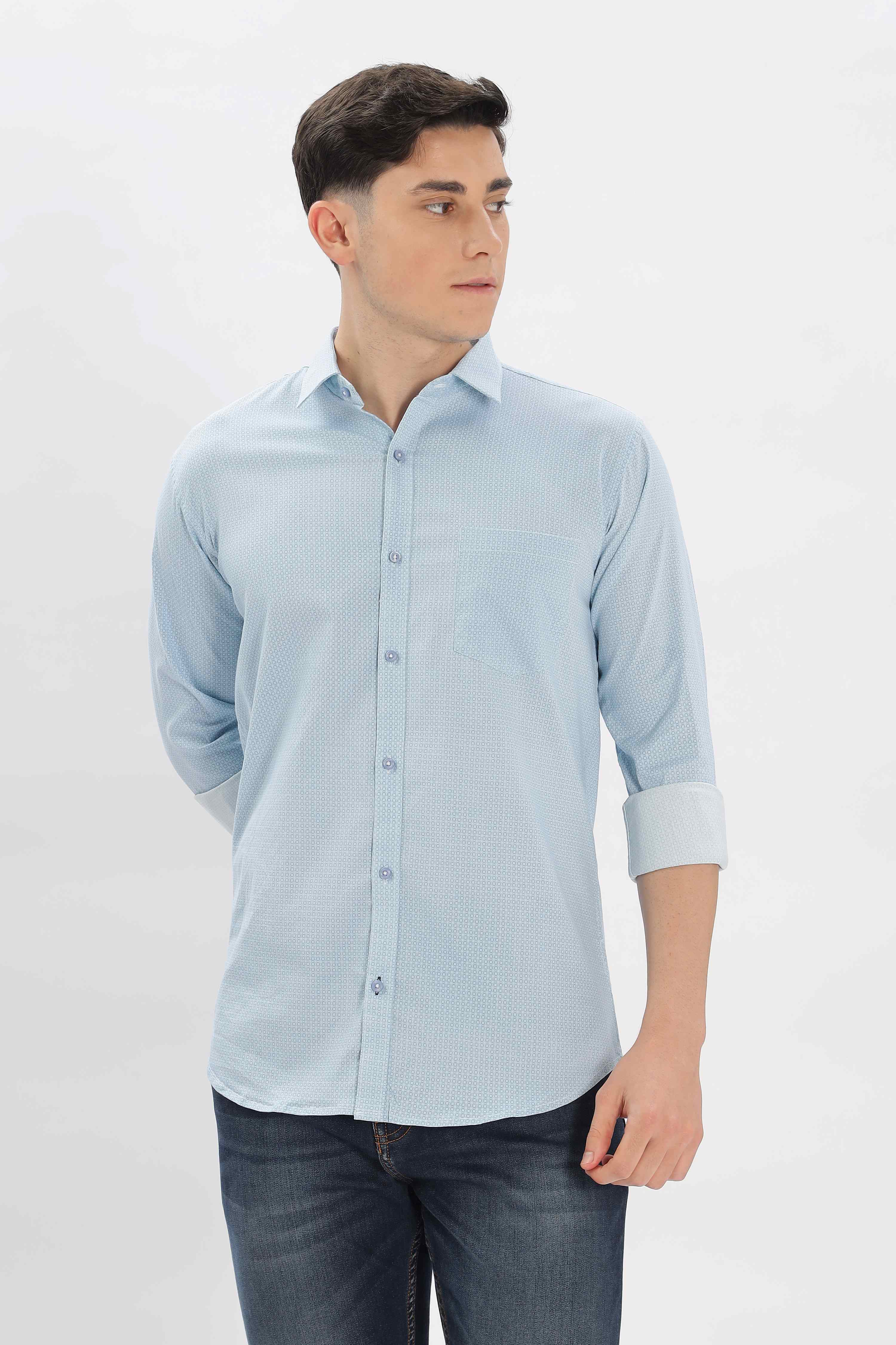 Small Squares Printed Shirt