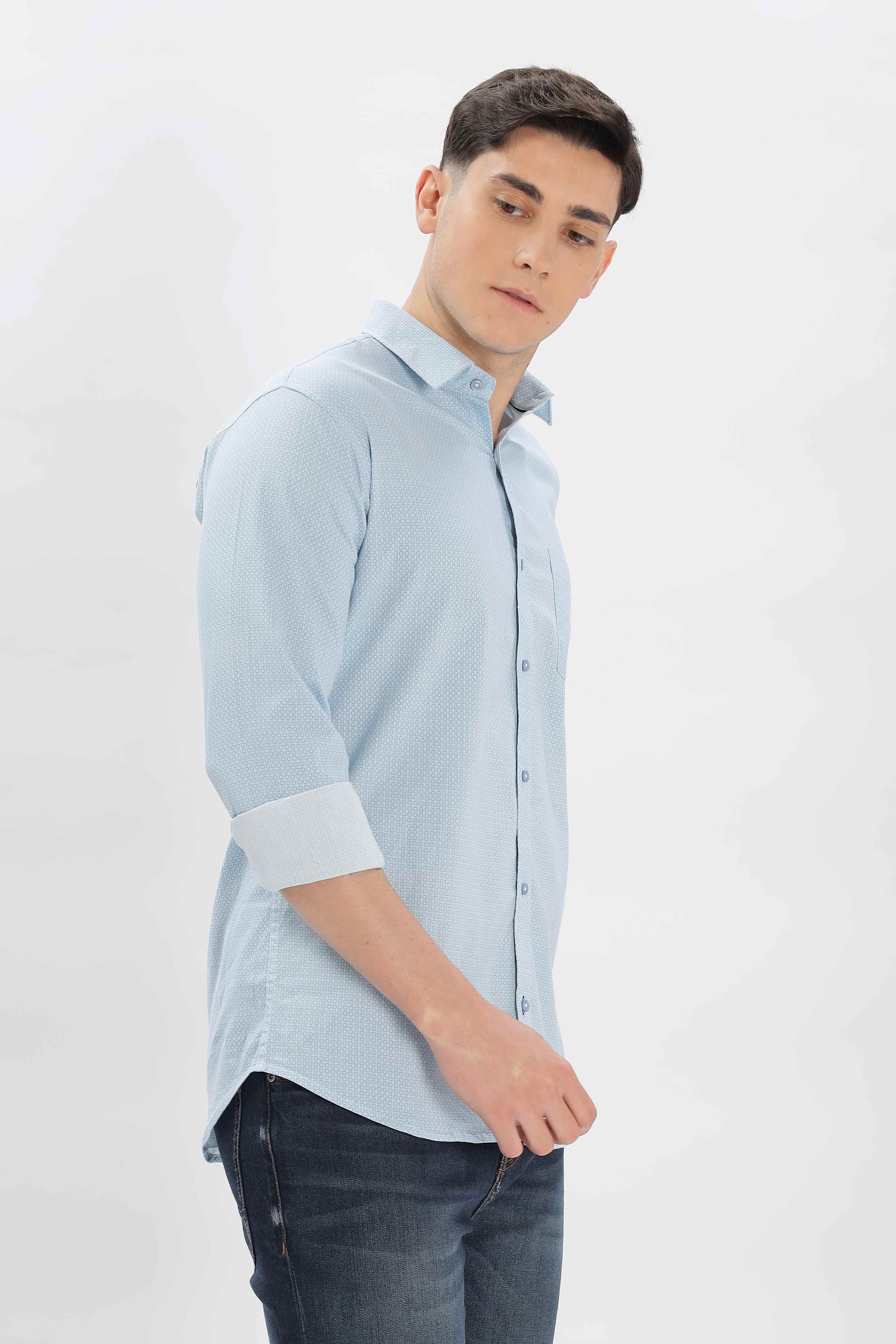 Small Squares Printed Shirt